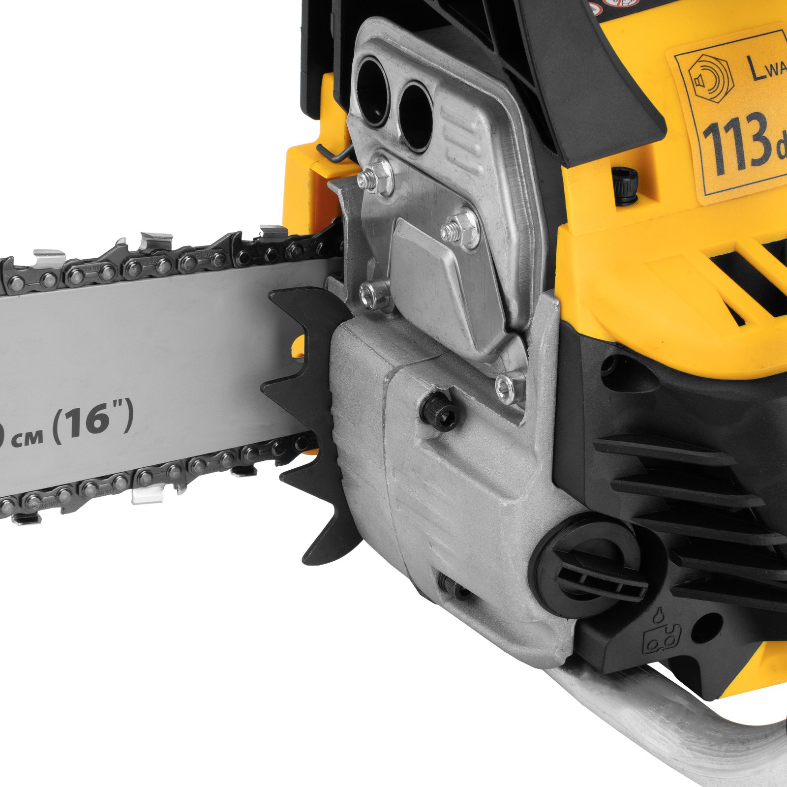 Пила цепная бензиновая DS-4516, шина 40 см, 45 см3, 2,5 л.с, шаг 0,325, паз 1,5 мм, 64 звена Denzel