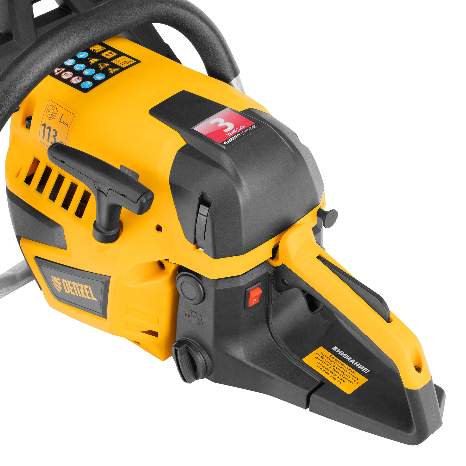 Пила цепная бензиновая DS-5820, шина 50 см, 58 см3, 3.6 л.с, шаг 0,325, паз 1,5 мм, 76 звеньев Denzel