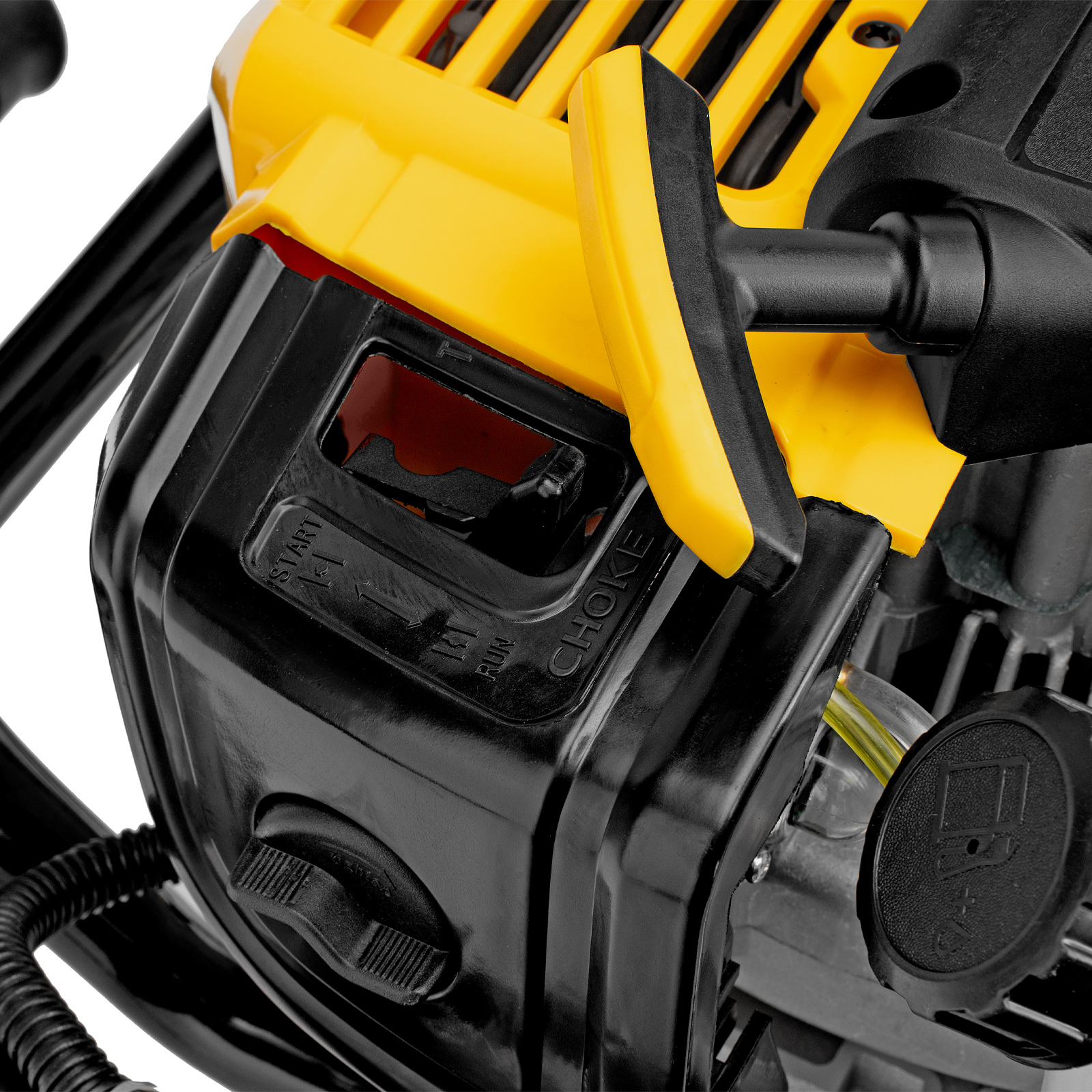 Мотобур DX-52, объем двигателя 52 см3, соединение 20 мм, без шнека Denzel