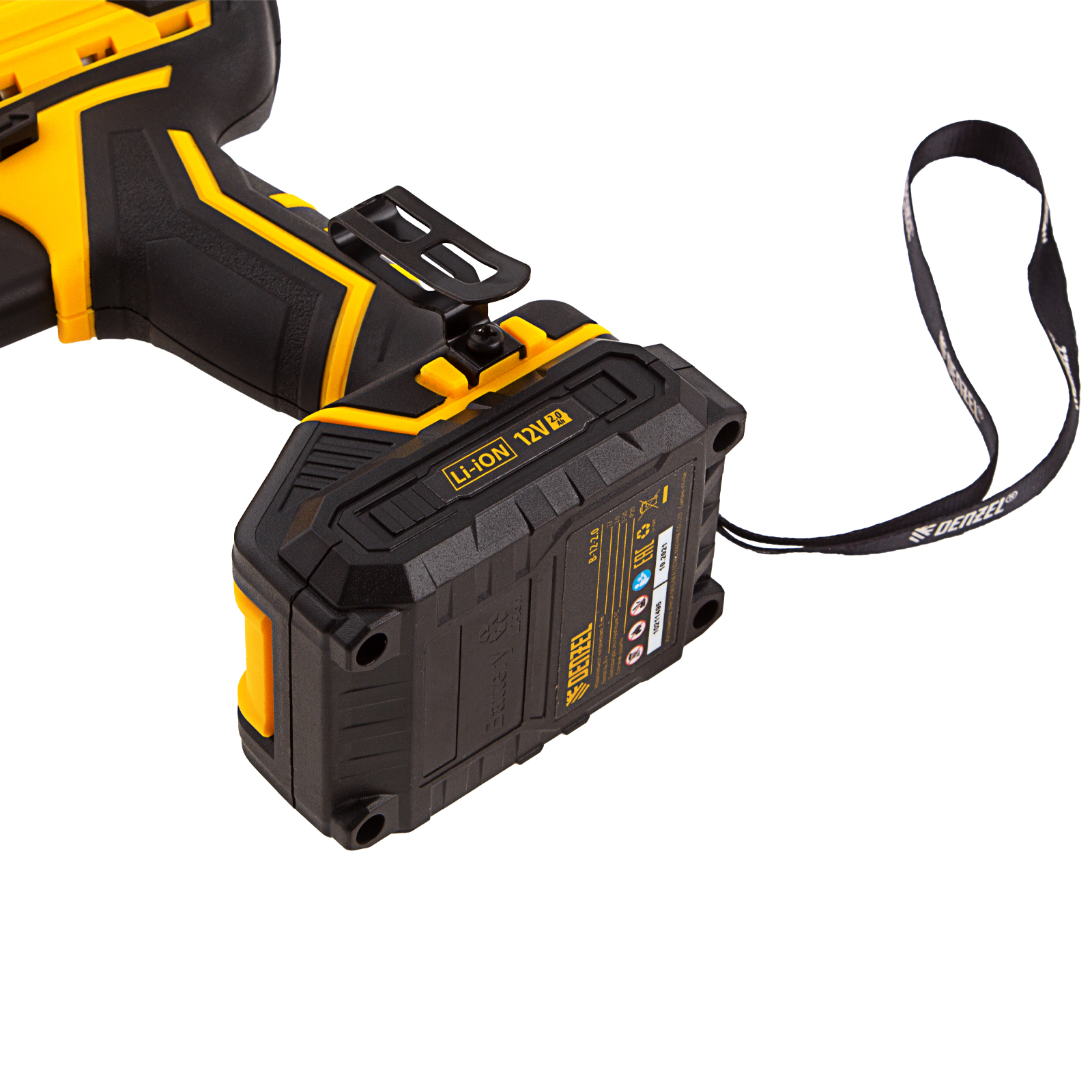 Дрель-шуруповерт аккумуляторная CDL-12-01CB, Li-Ion, 12 В, 1 акк. Denzel