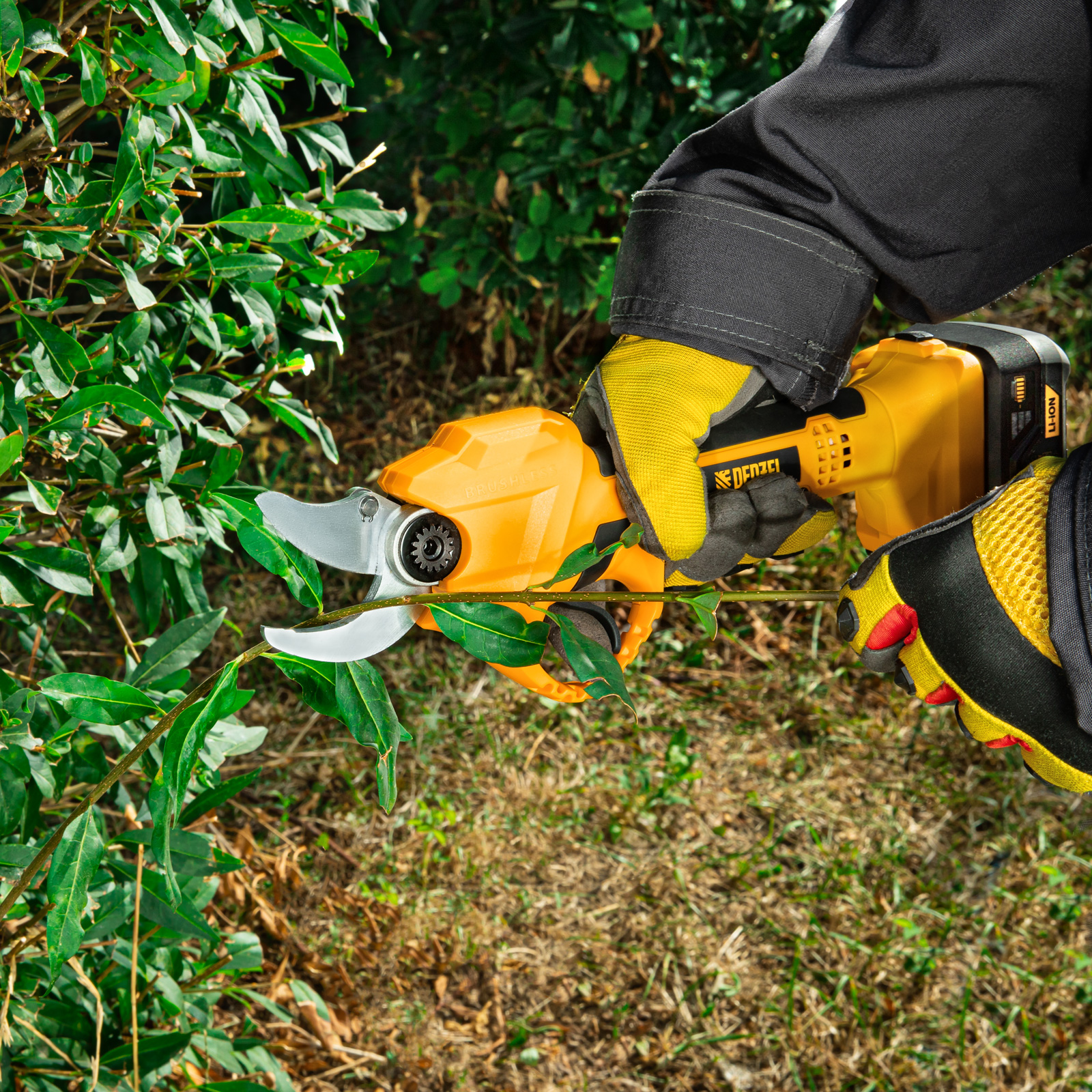 Секатор аккумуляторный CP-30,  18В Li-Ion Denzel