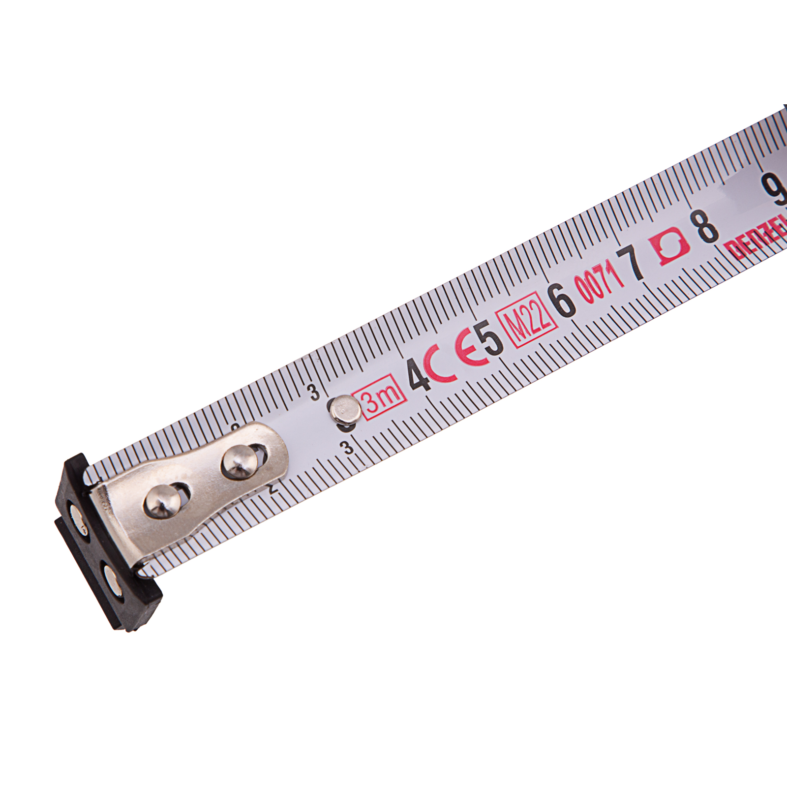 Рулетка 3м х 16мм, двухкомп. корпус, магнитный обрезиненный зацеп Denzel