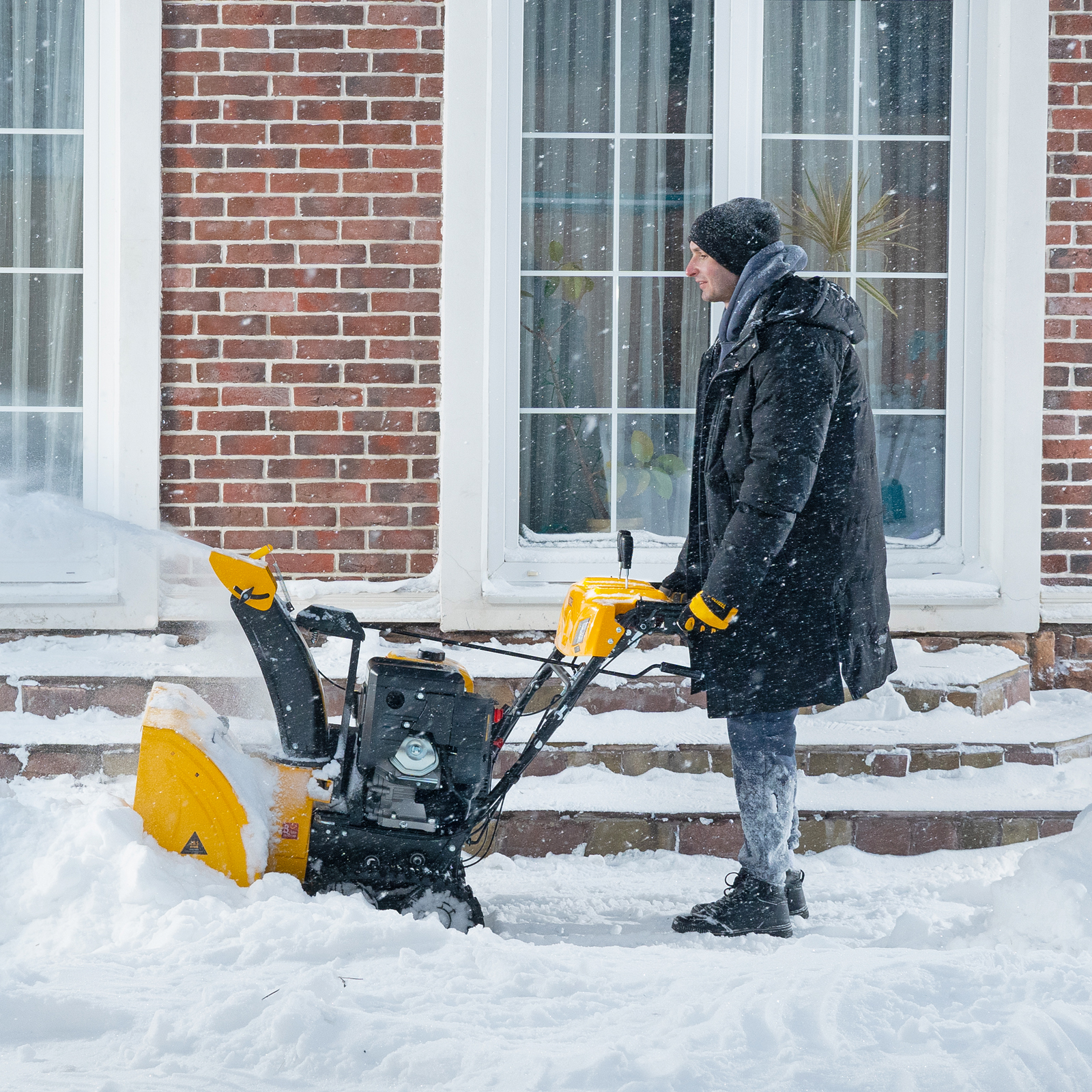 Бензиновая снегоуборочная машина SBL 711DT PRO, 420cc, гусеницы, эл.старт, блок. дифф. Denzel