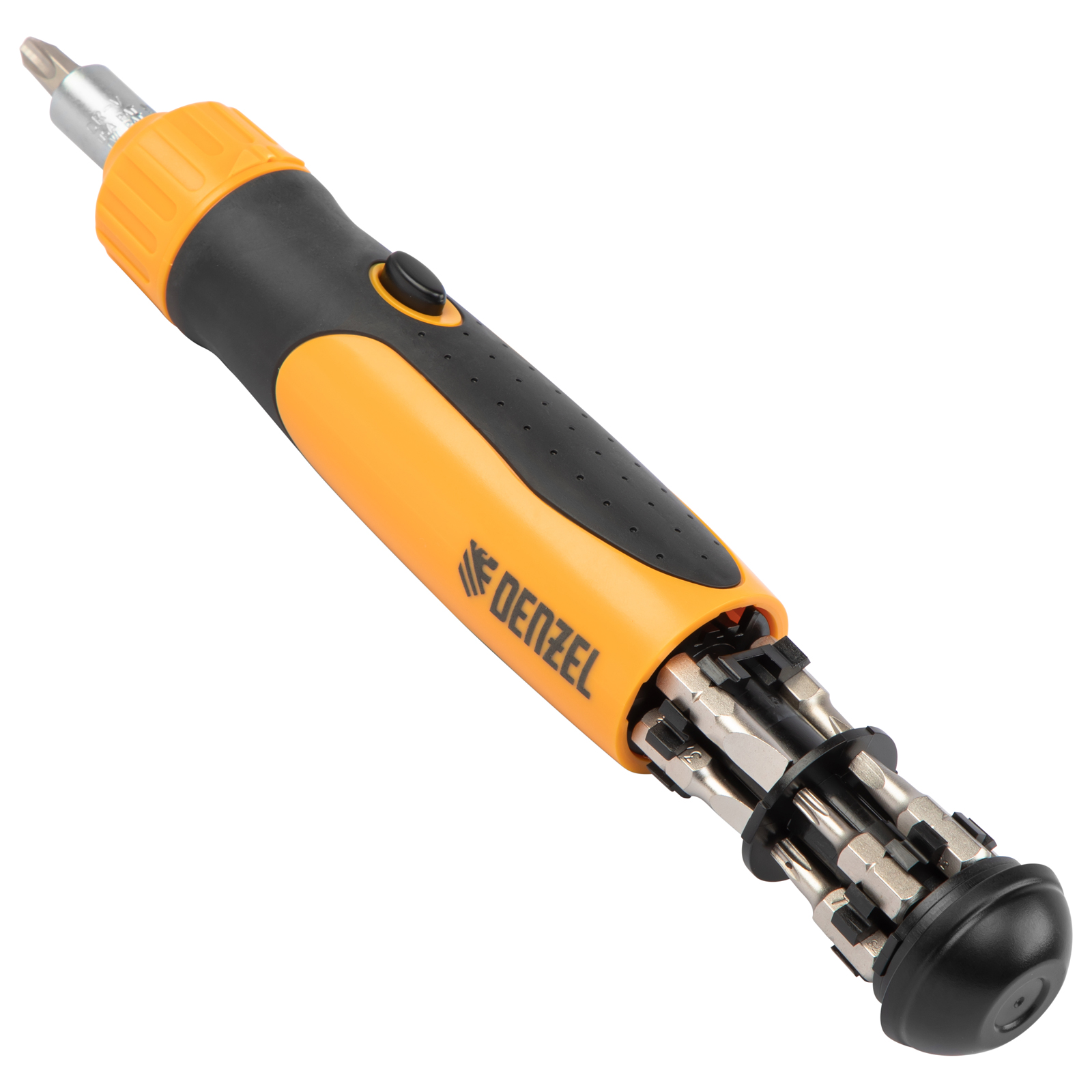 Отвертка реверсивная, механизм SmartPush 12 шт, S2 Denzel