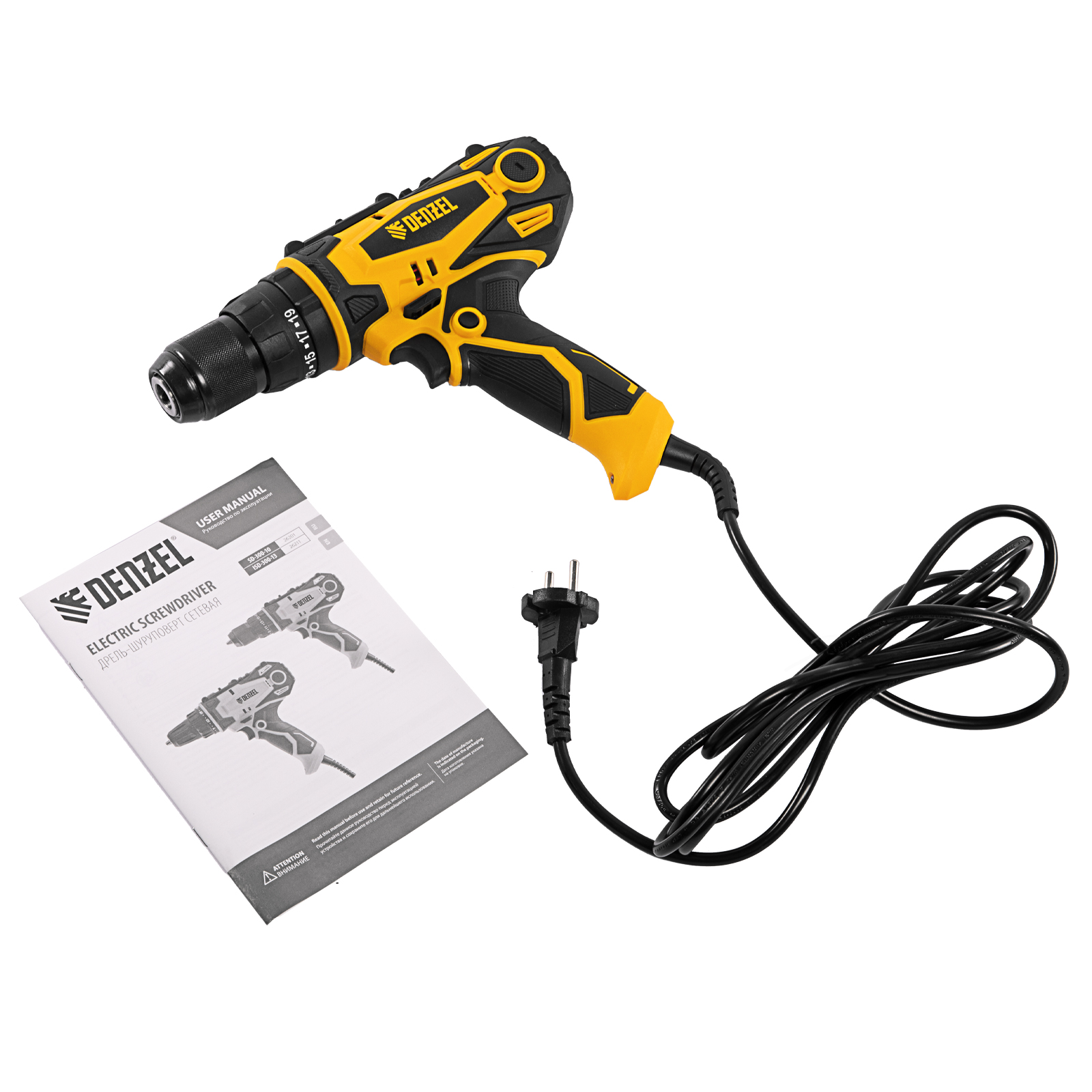 Дрель-шуруповерт сетевая ударная ISD-300-13 Denzel