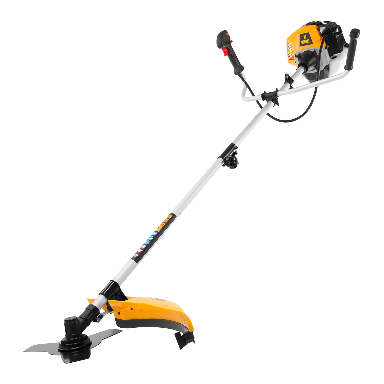 Триммер бензиновый DR-52S, 52 см3, разъемная штанга, состоит из 2 частей Denzel