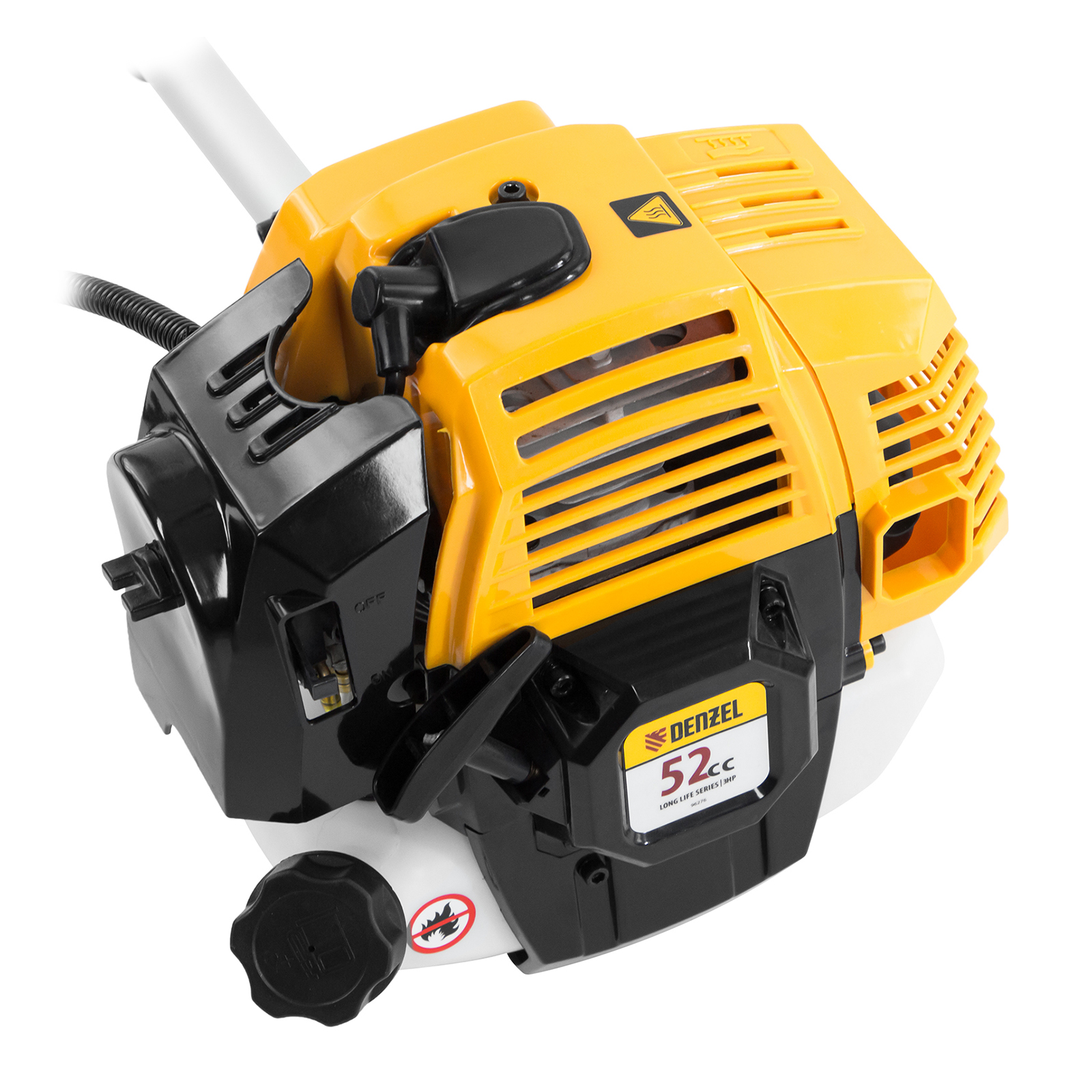 Триммер бензиновый DR-52S, 52 см3, разъемная штанга, состоит из 2 частей Denzel