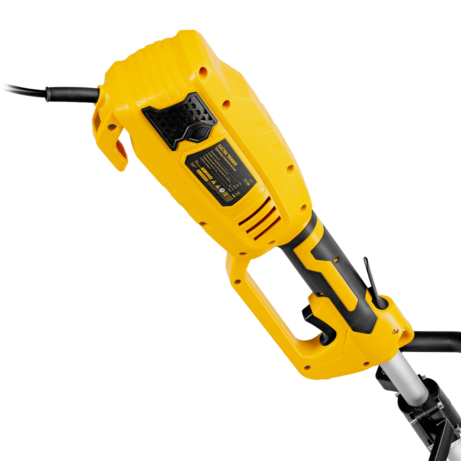 Триммер электрический TE-1100, 1100 Вт, 380 мм, катушка, разборная штанга Denzel