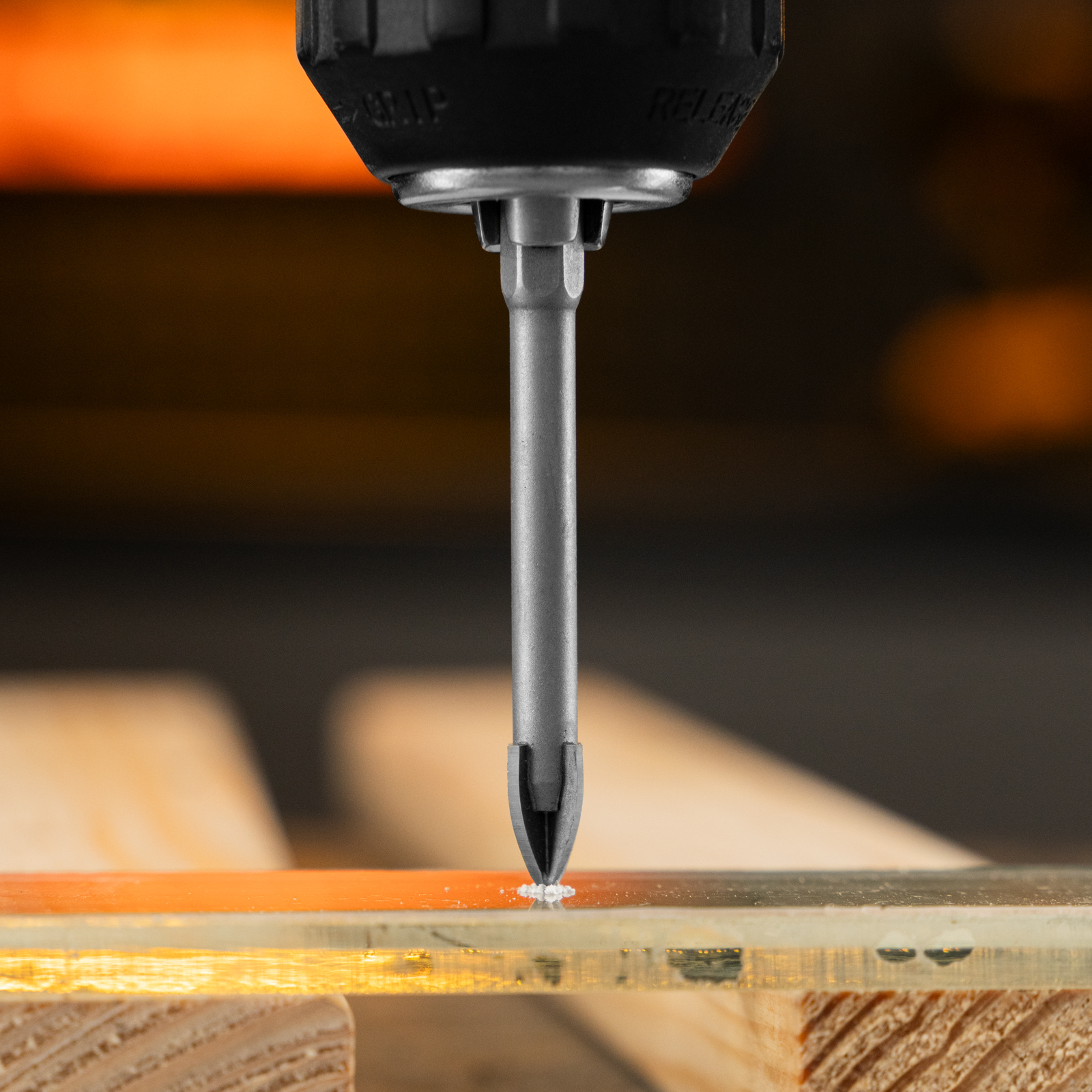 Сверло по керамической плитке 8 мм, крестовая пластина, шестигранный хвостовик// Denzel