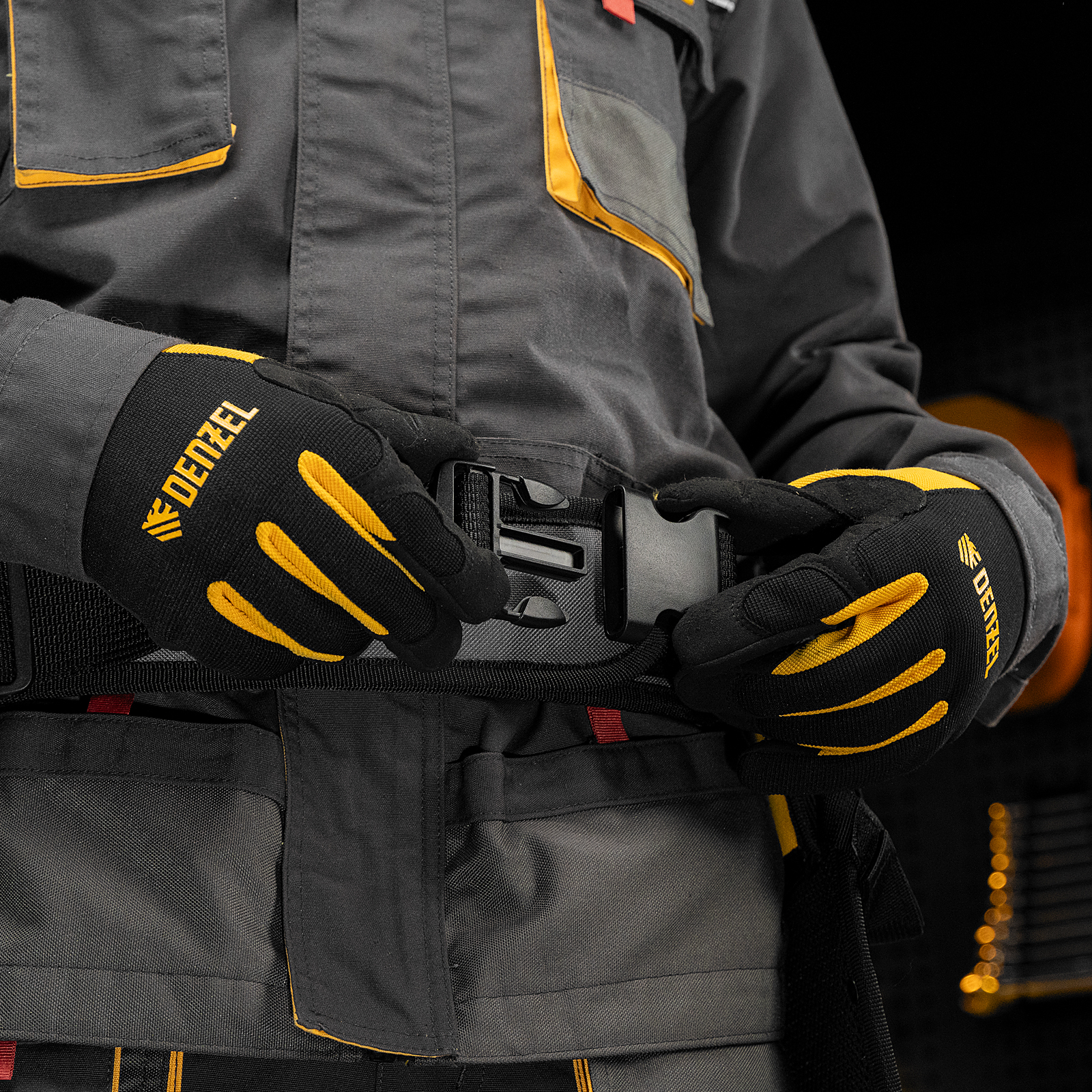 Пояс монтажника, сумки поясные, кобура для шуруповерта Denzel