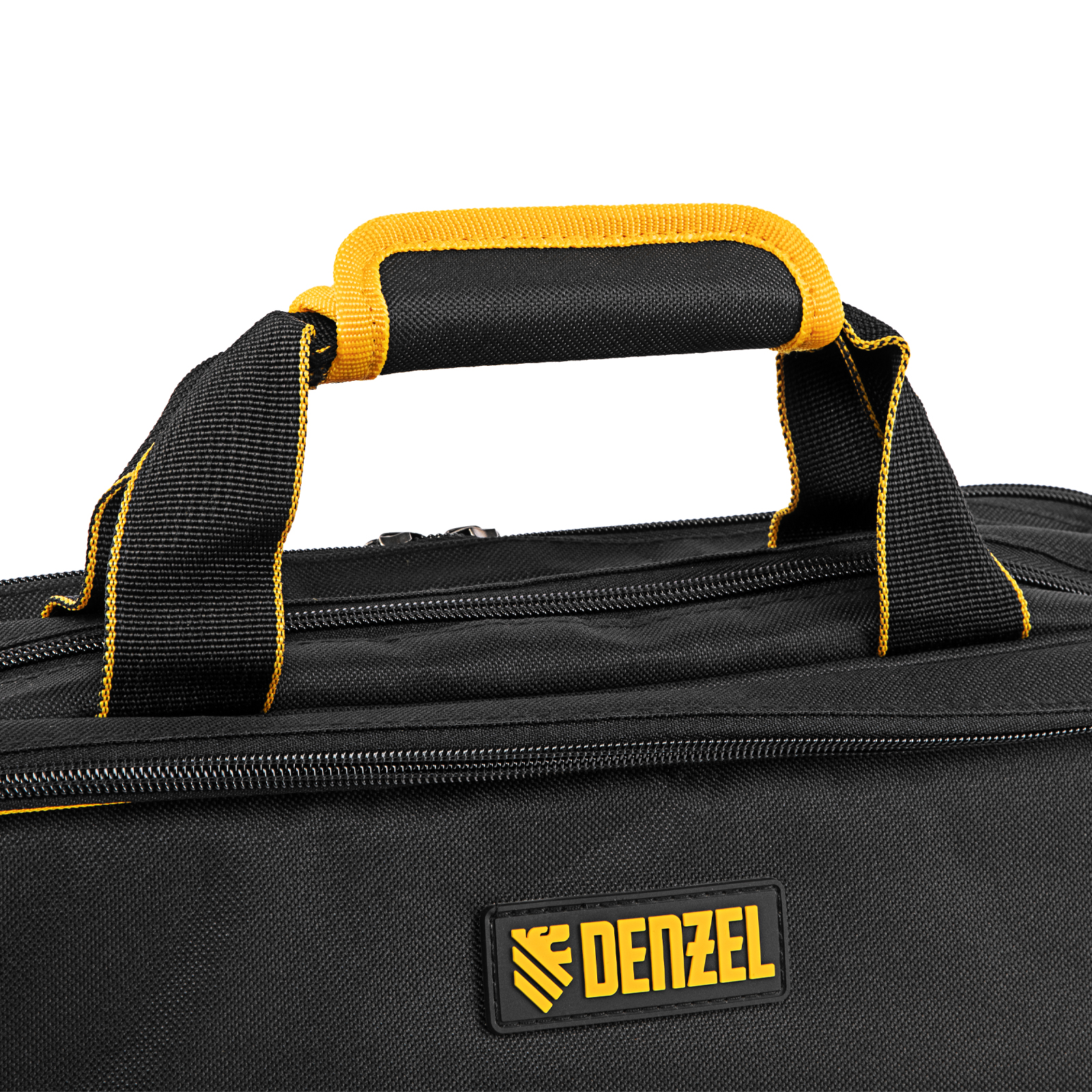 Сумка для инструмента, 400х170х300 мм, 3 отделения, 28 карманов, наплечный ремень Denzel