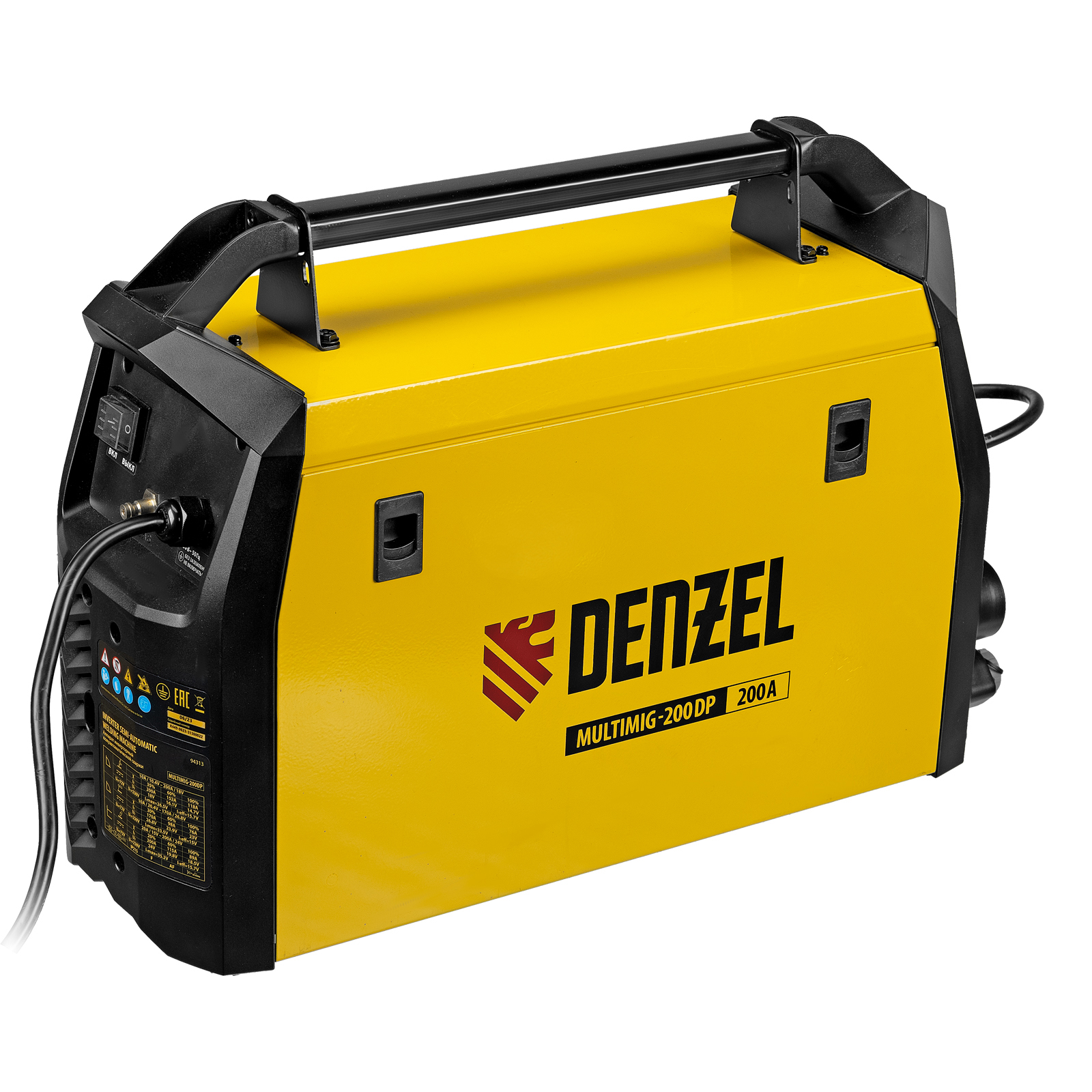 Аппарат инвертор. полуавтомат. сварки MultiMIG-200DP Synergy Double Pulse, 200 А, ПВ 80% Denzel