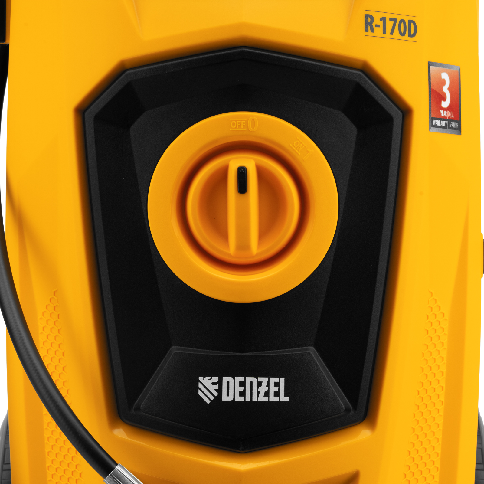 Моечная машина высокого давления R-170D, 2000 Вт, 170 бар, 360 л/ч, с барабаном Denzel