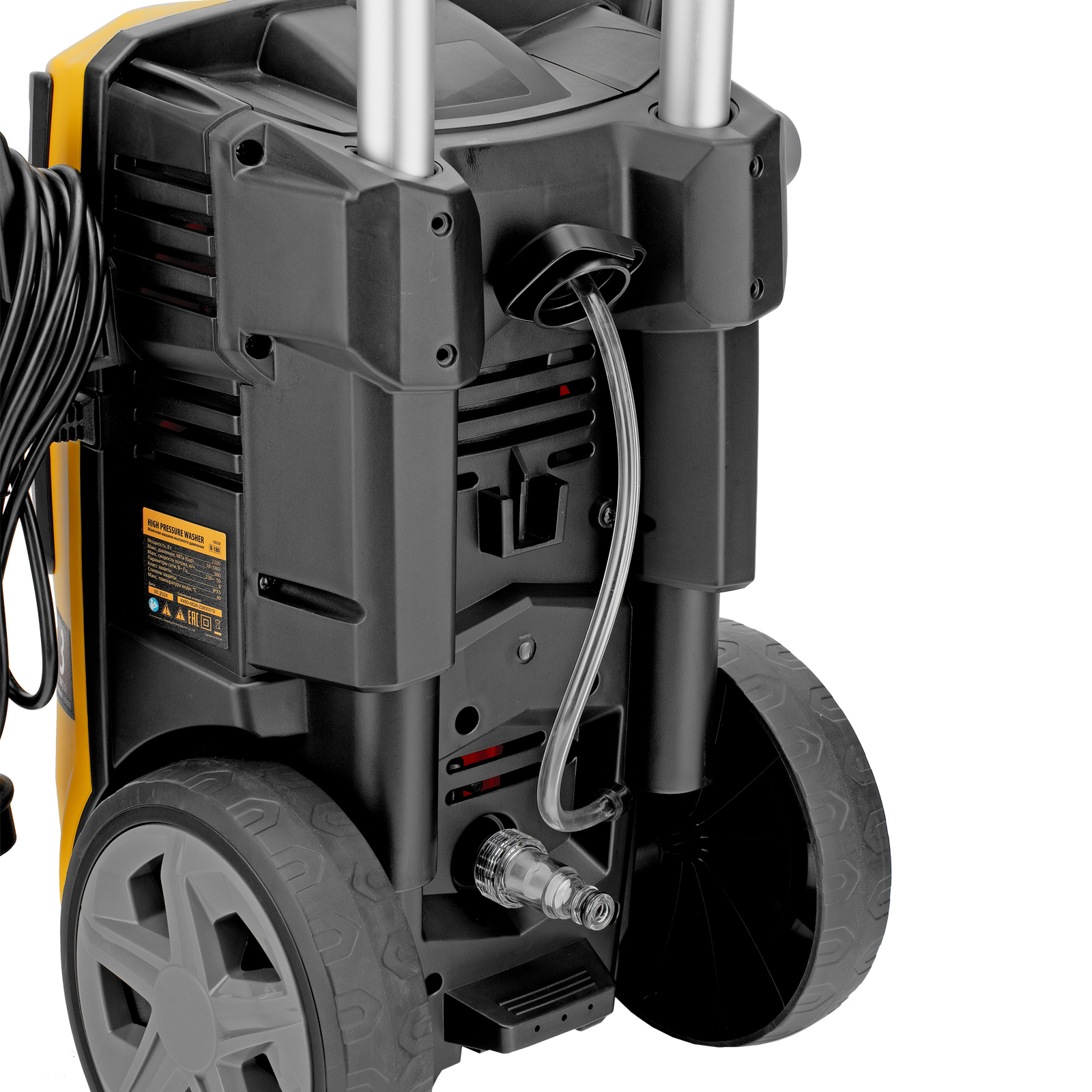 Моечная машина высокого давления R-180, 2200 Вт, 180 бар, 380 л/ч, колесная Denzel