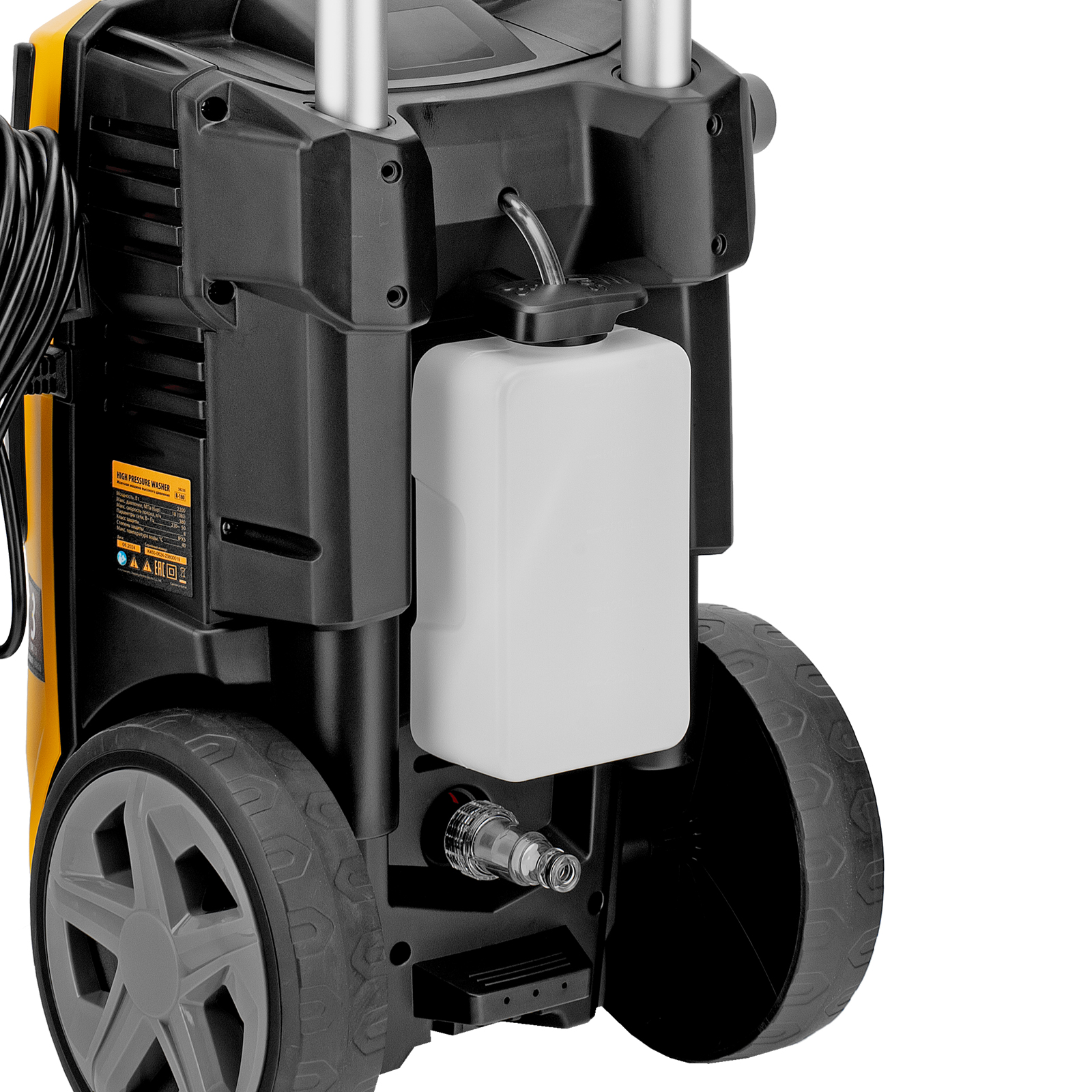 Моечная машина высокого давления R-180, 2200 Вт, 180 бар, 380 л/ч, колесная Denzel