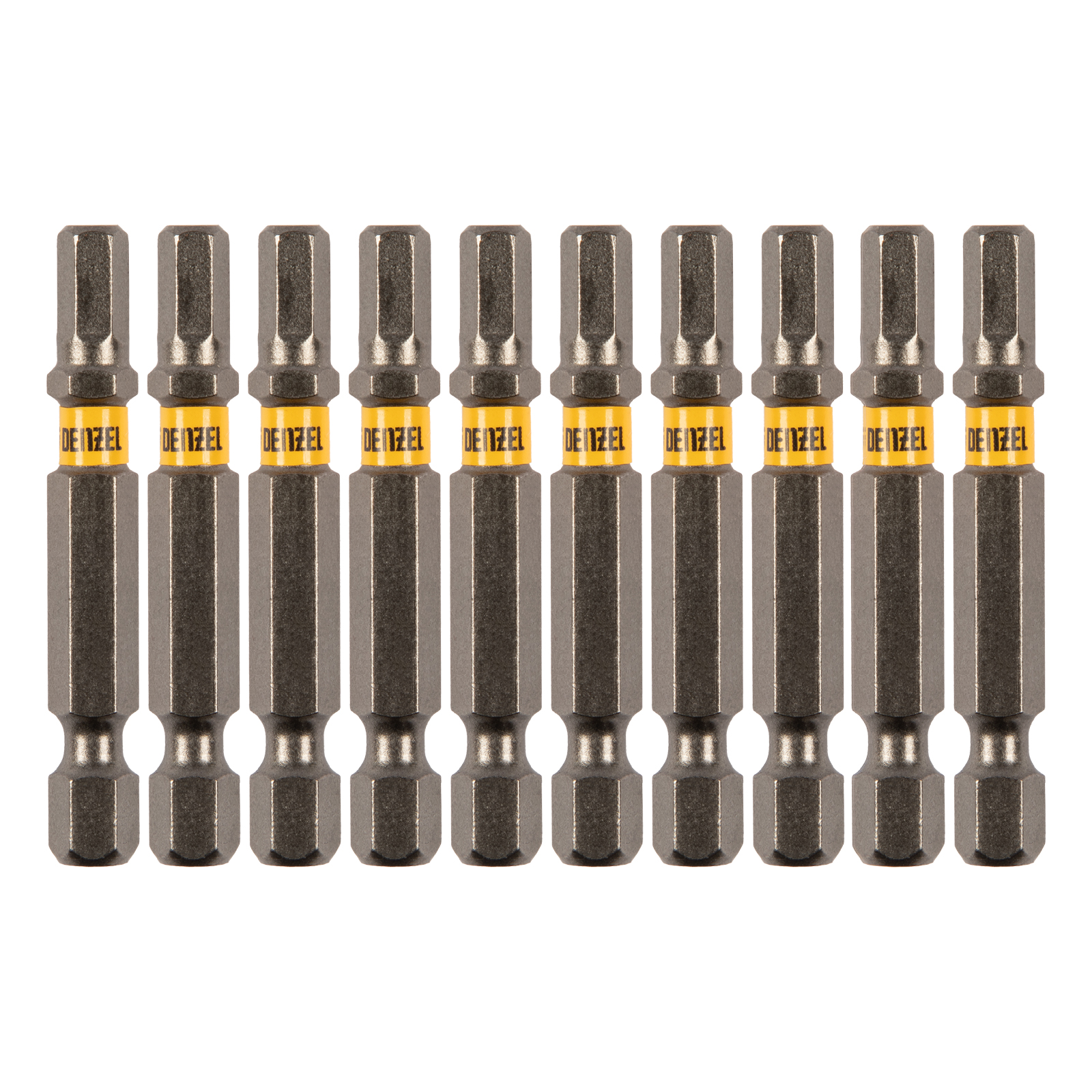 Бита HEX 5х50, сталь S2, шестигранный профиль, 10 шт. Е 6,3 Denzel