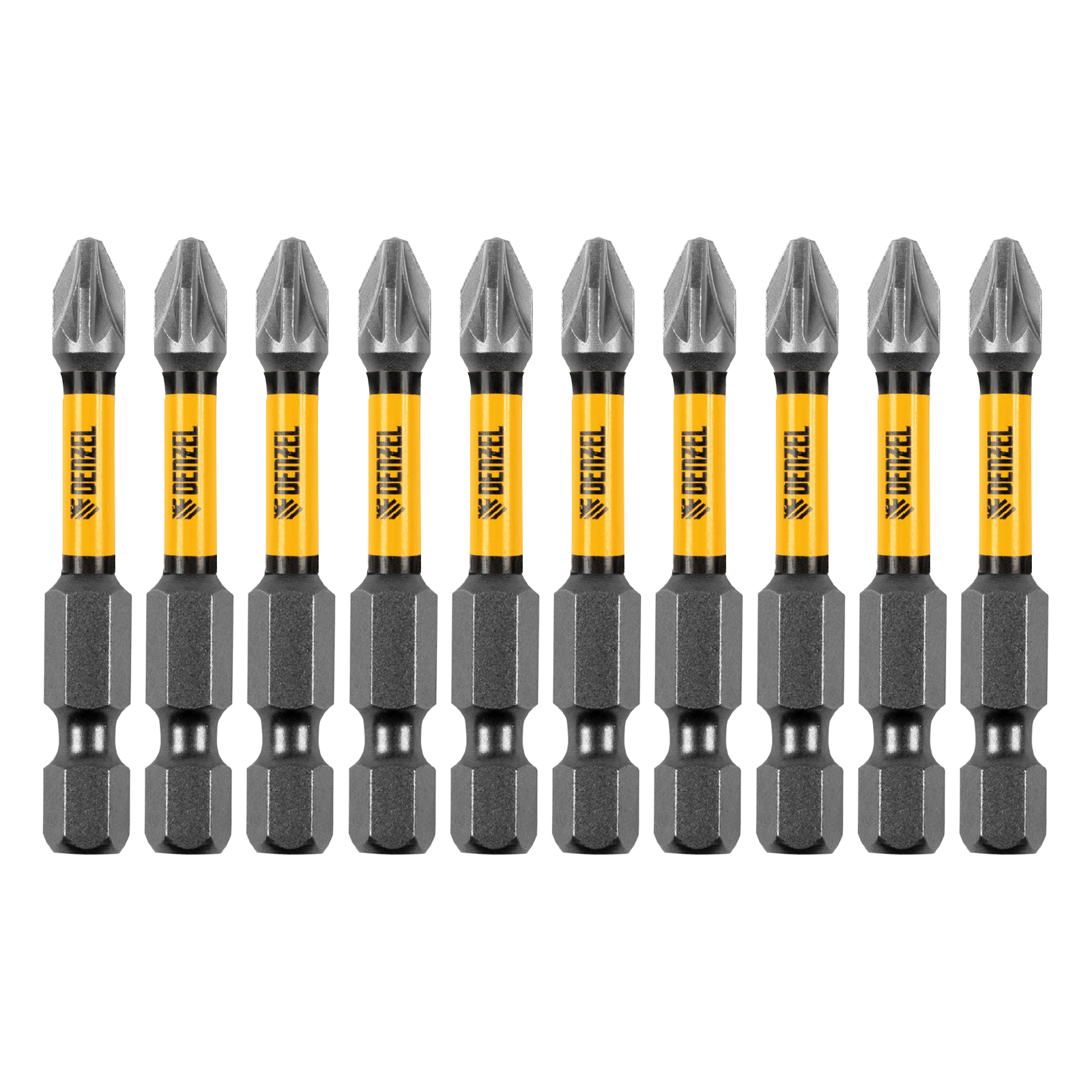 Набор бит торсионных PZ2x50 мм, лазерная обработка шлица, сталь S2, 10 шт.