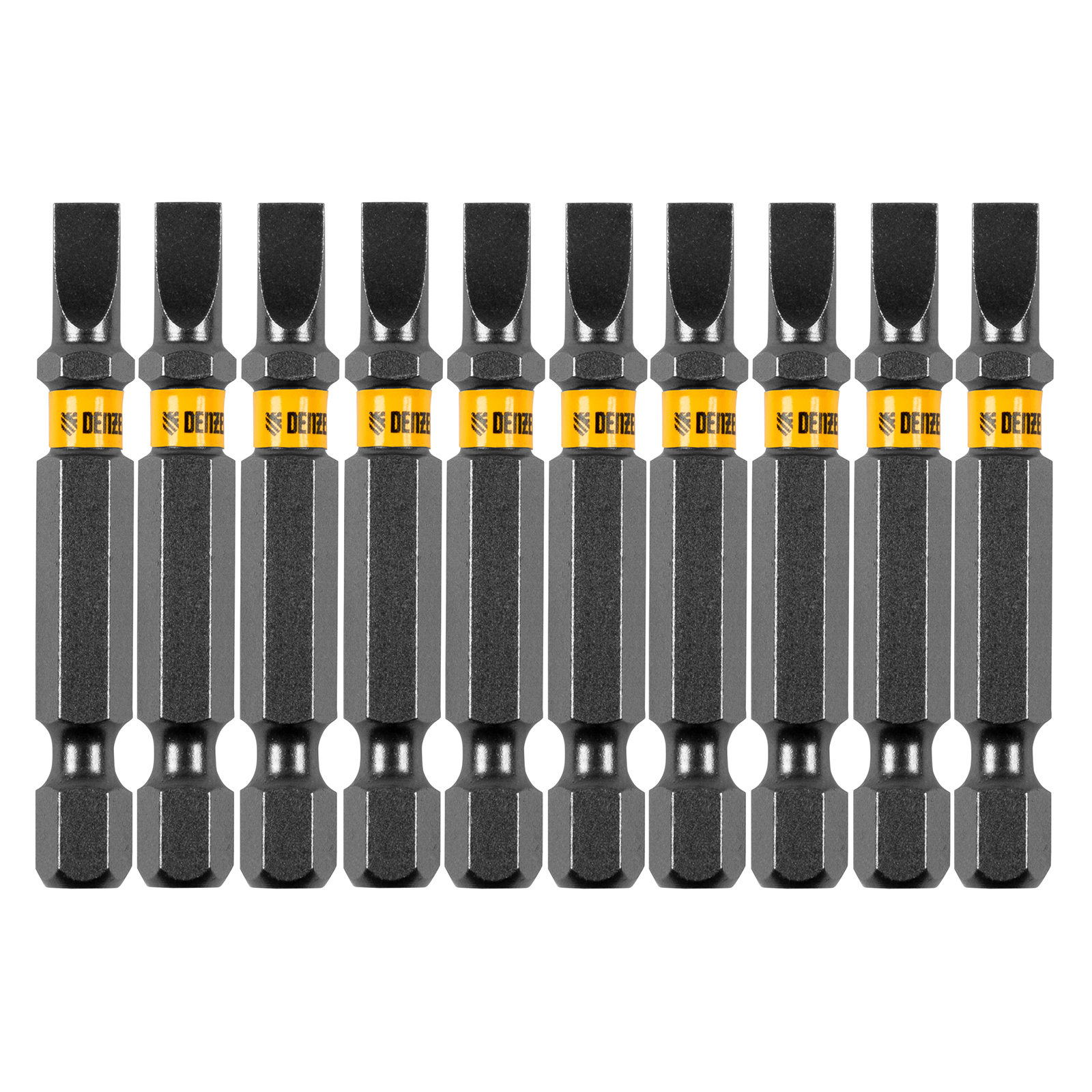 Бита SL5,0х50, сталь S2, шестигранный профиль, 10 шт. Е 6,3 Denzel