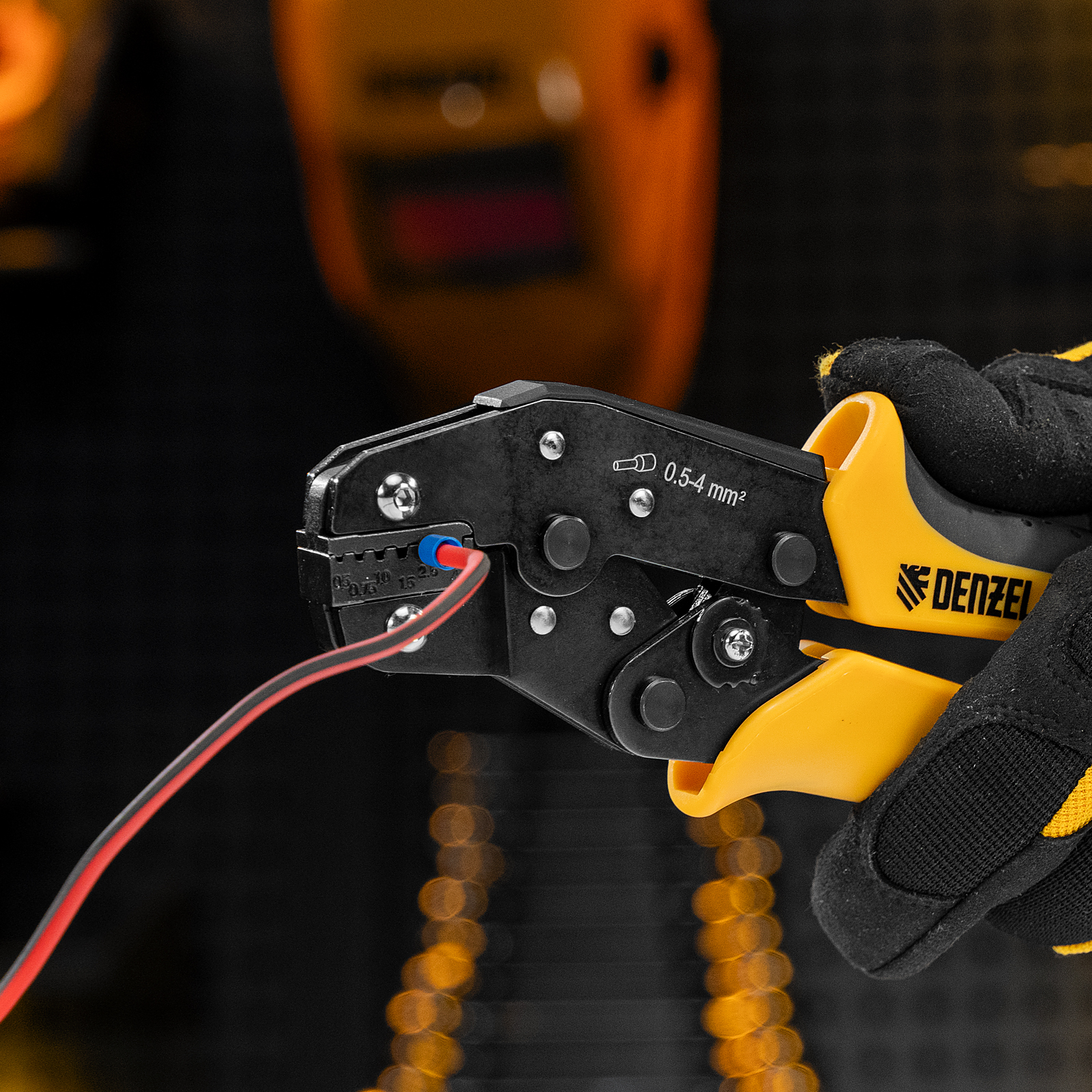 Клещи для обжима наконечников штыревых НШВ, НШВИ, НШВИ-2, 0,5-4 мм2 Denzel