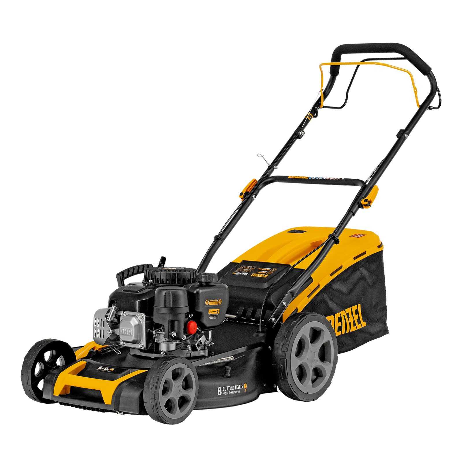 Газонокосилка бензиновая GLR-460SP-ZS, 149 см3, ширина 46 см, привод, травосборник 65 л Denzel