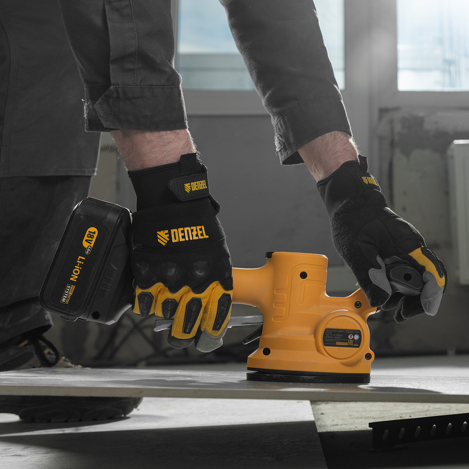 Машина для укладки плитки TTM-130-0, 18В Li-Ion Denzel