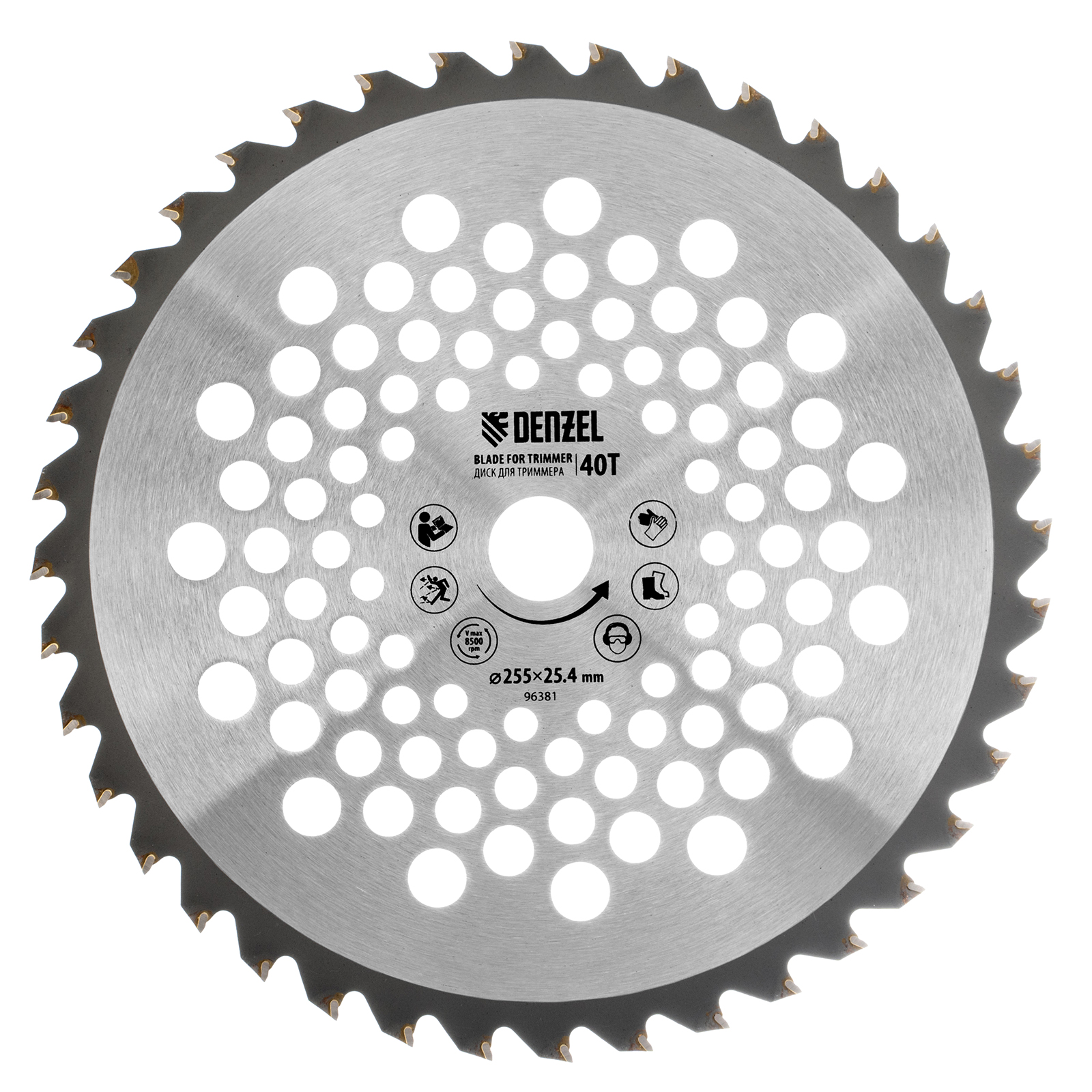 Диск для триммера , 255 х 25,4 40 зубьев Denzel