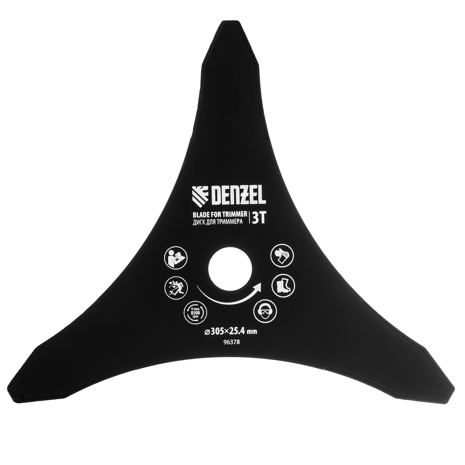 Диск для триммера , 305 х 25,4 3 лезвия Denzel