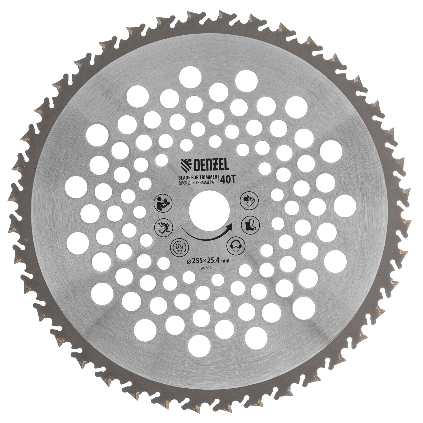 Диск для триммера , 255 х 25,4 40 зубов, Anti-Kick Denzel