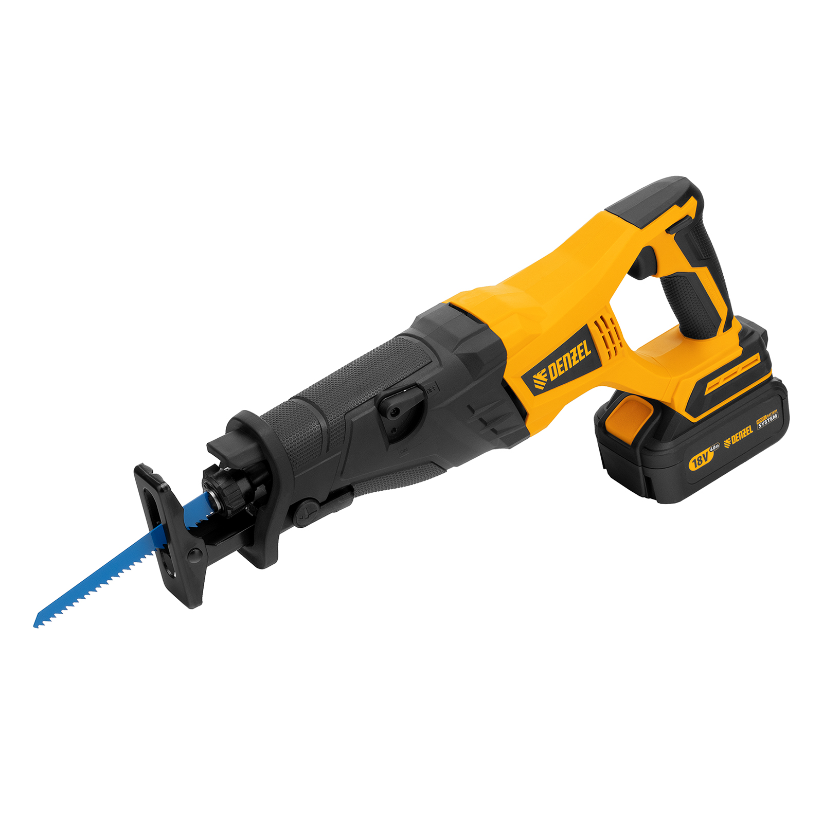 Пила сабельная аккумуляторная бесщет BRC-120, 18В Li-Ion Denzel