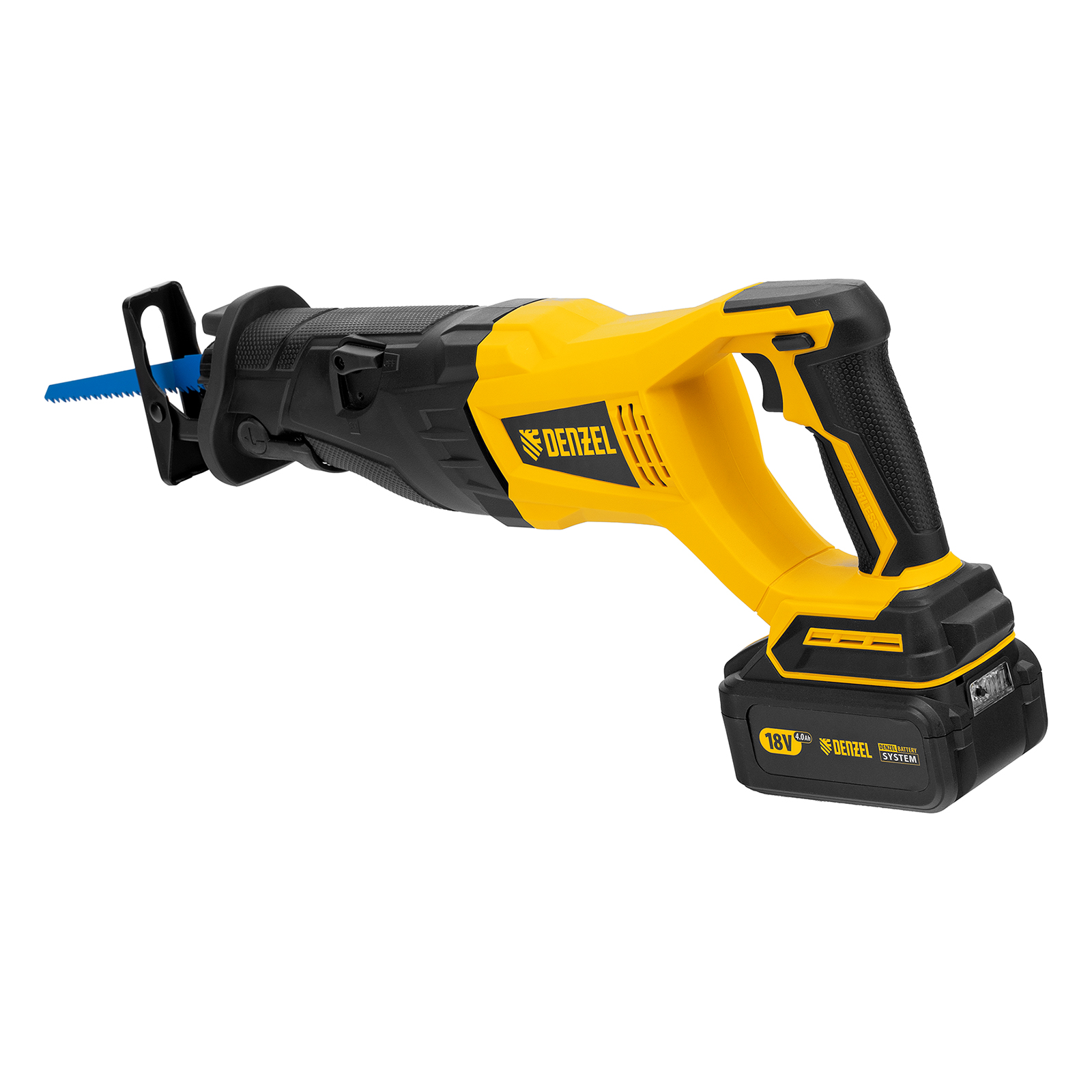 Пила сабельная аккумуляторная бесщет BRC-120,  18В Li-Ion Denzel