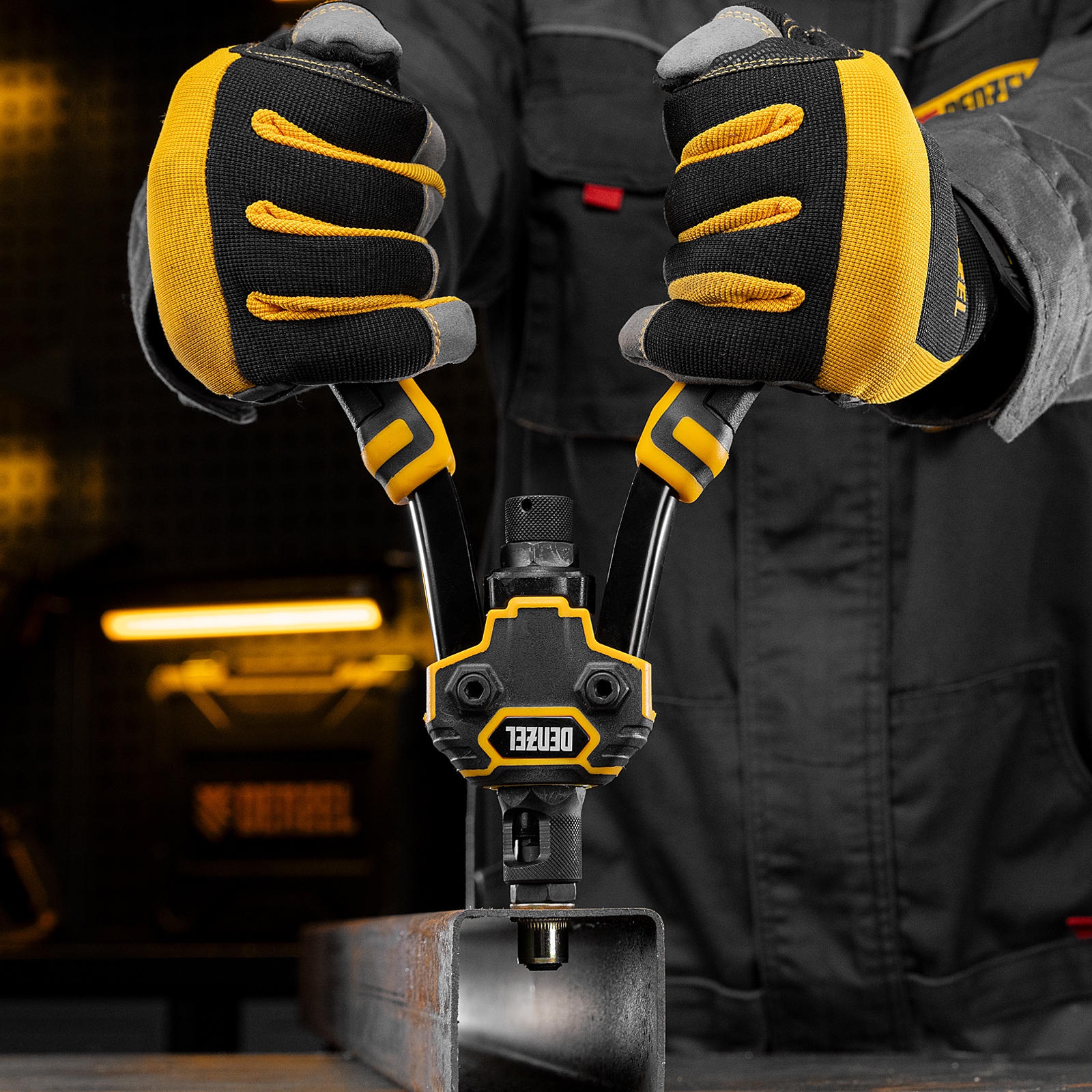 Заклепочник для резьбовых заклепок, двуручный, заклепки М3, М4, М5, М6, М8, М10, M12 Denzel