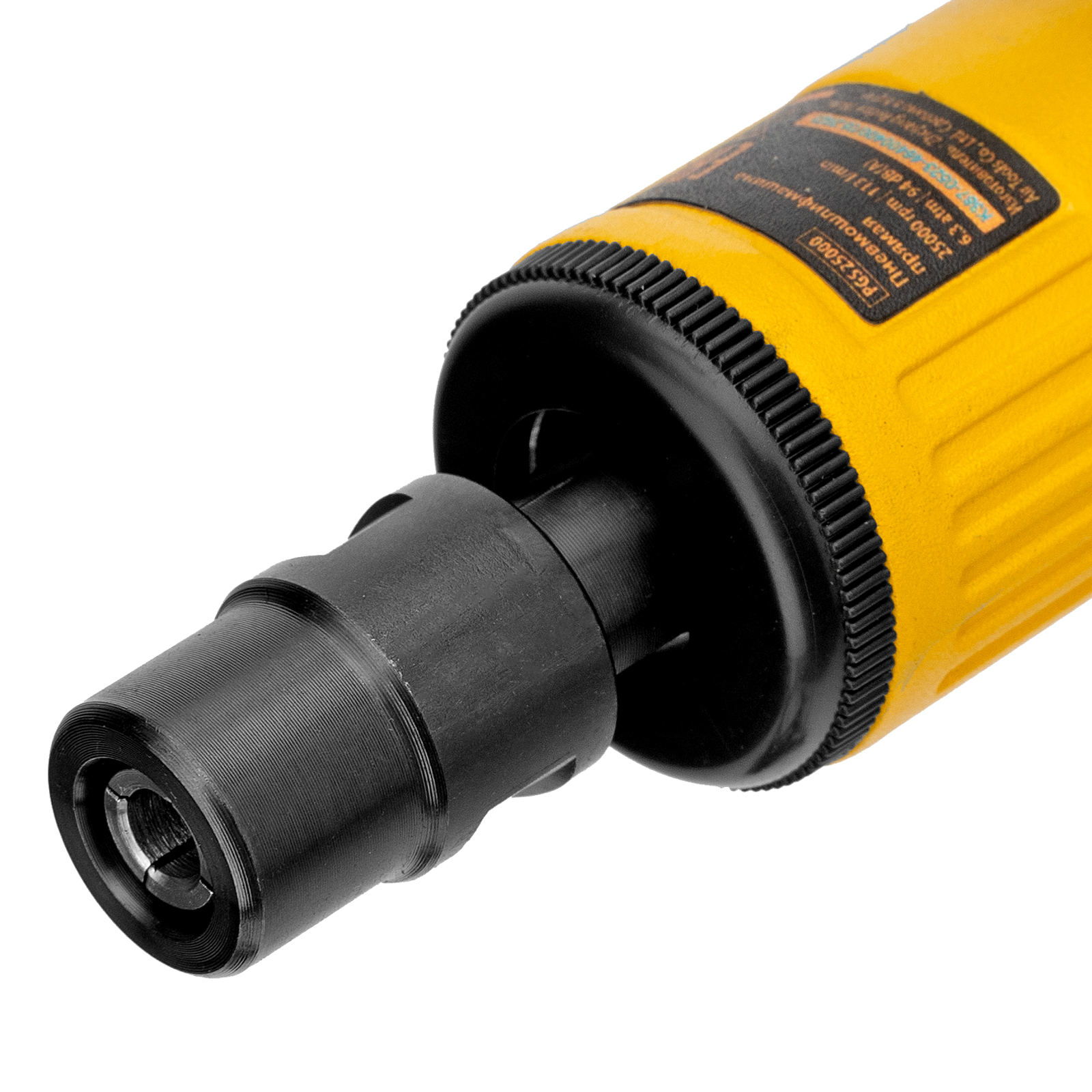 Пневмошлифмашина прямая PGS25000, 25000 об/мин, 10 шлиф. камней, цанга - 3, 6 мм, 113 л/мин Denzel