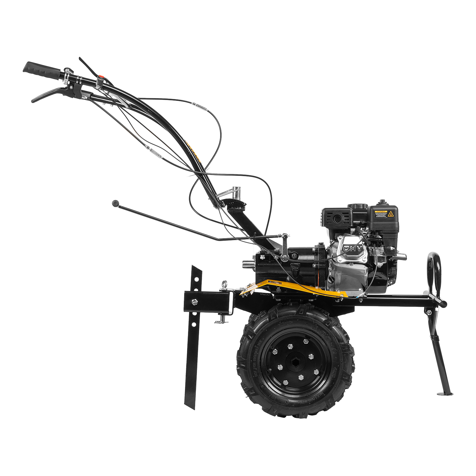 Мотоблок DPT-270X, 7 л.с., диск.сцеп, шир 90 см, глуб 35 см,фрез 3х4,ВОМ,скор 2В/1Н,кол 8" Denzel