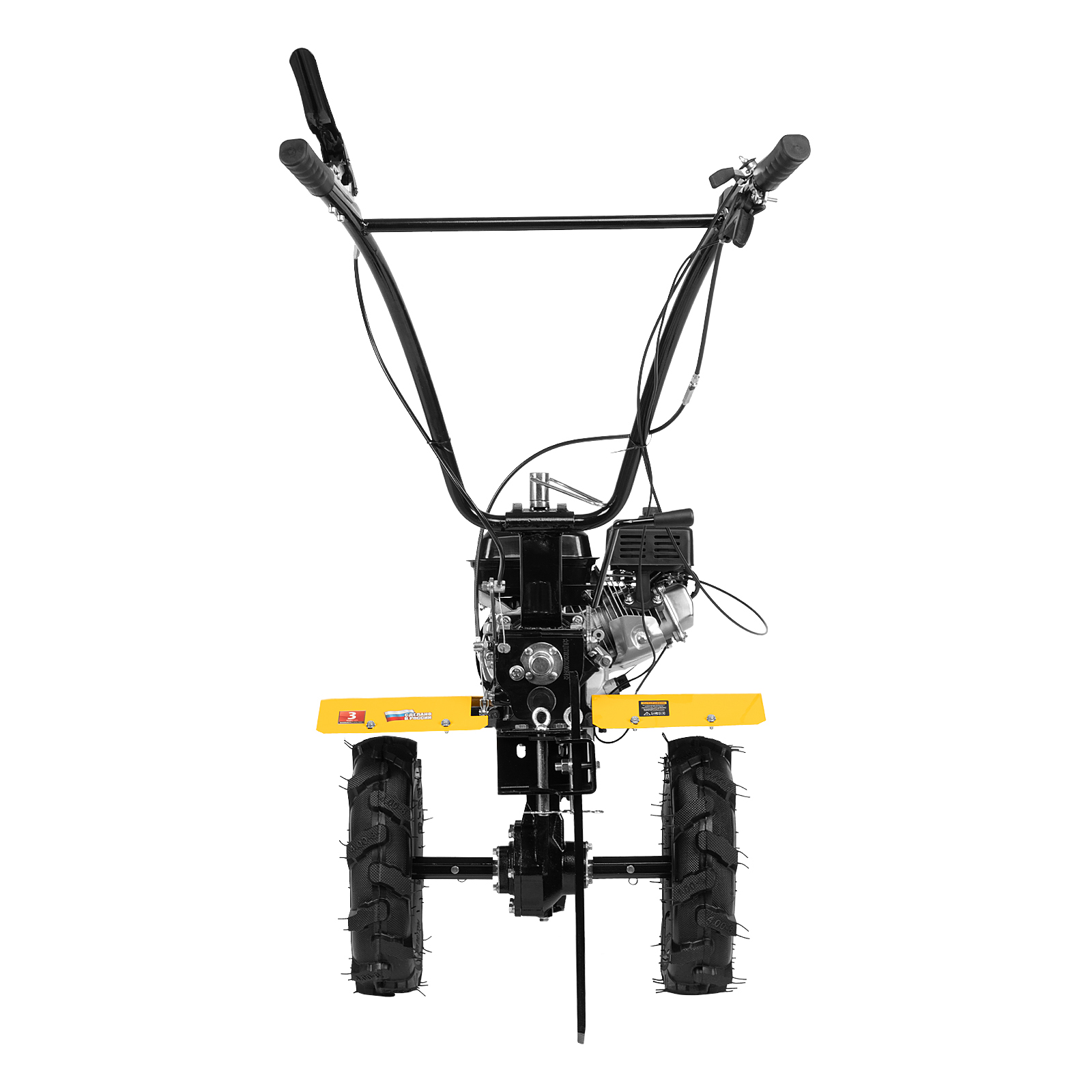 Мотоблок DPT-270X, 7 л.с., диск.сцеп, шир 90 см, глуб 35 см,фрез 3х4,ВОМ,скор 2В/1Н,кол 8" Denzel