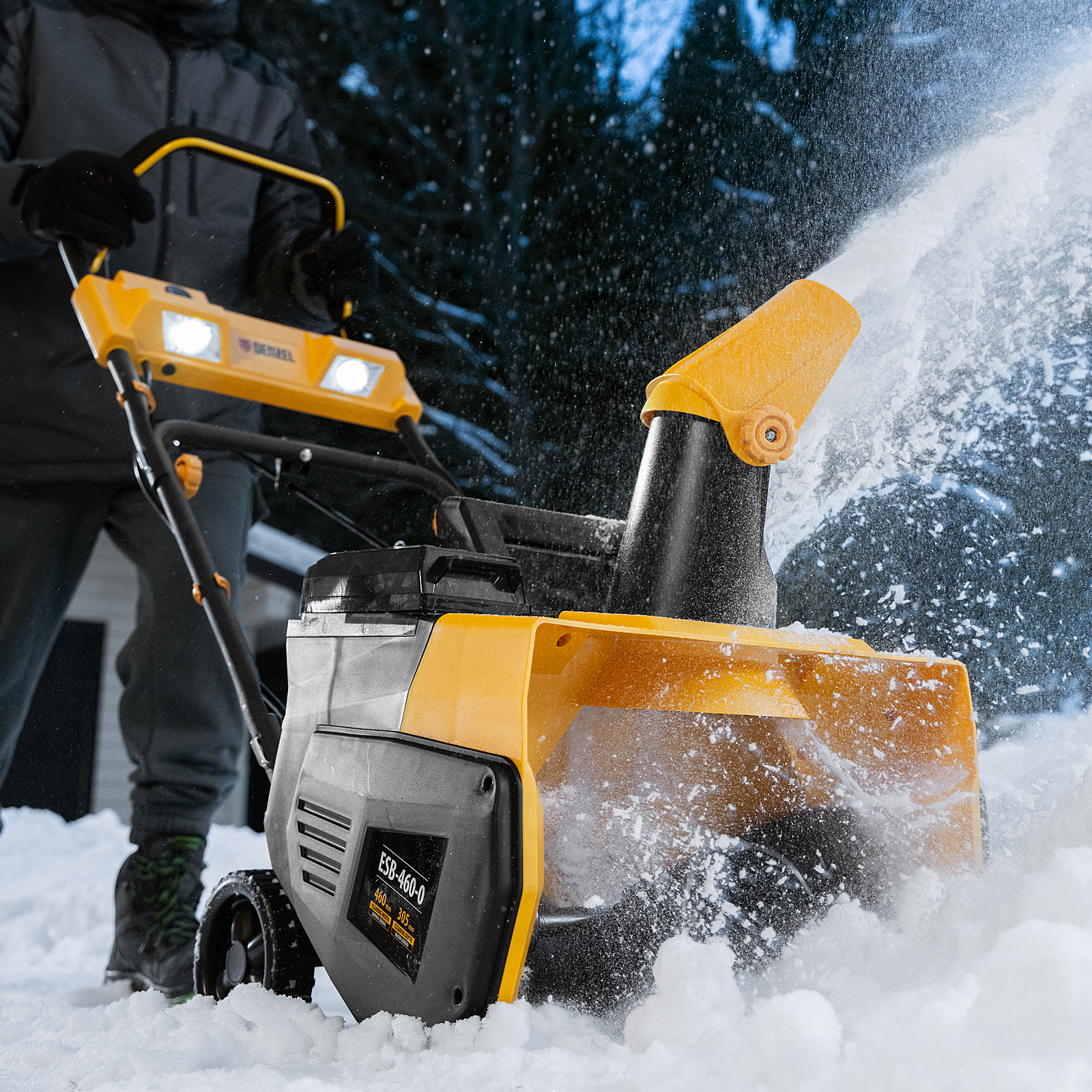 Снегоуборочная машина аккумуляторная, ESB-460-0, Li-Ion, 36В Denzel