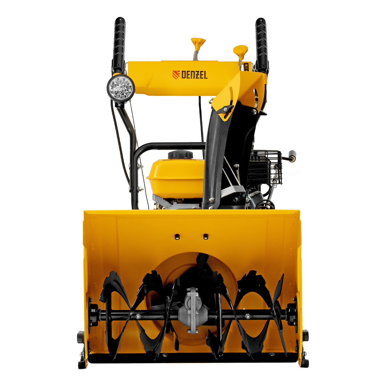 Гибридная снегоуборочная машина с функц. подметания SWB-600, 212 сс, руч. старт, 2 насадки Denzel