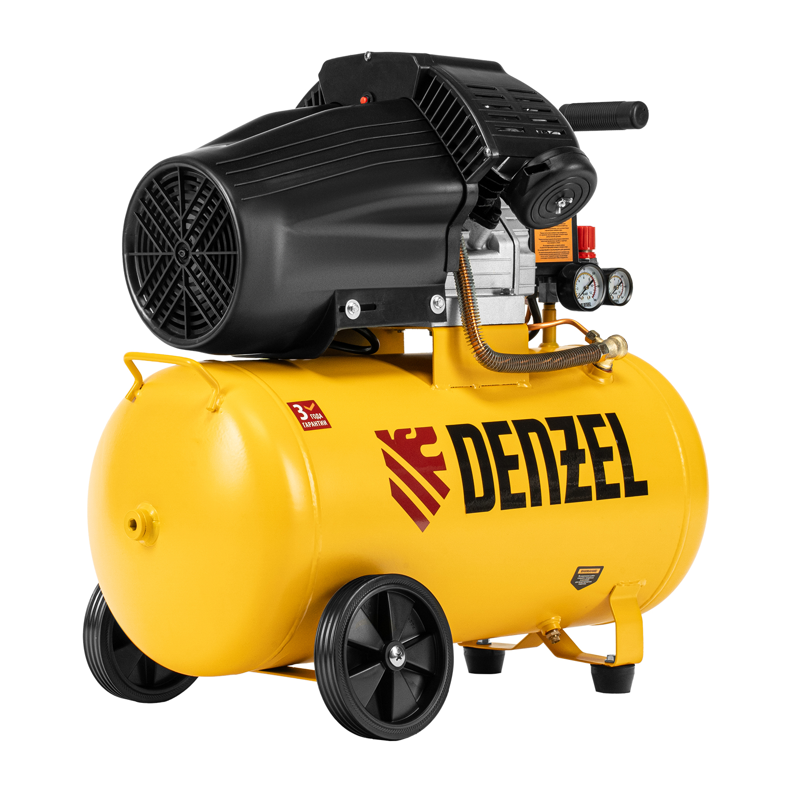 Компрессор воздушный прям. привод DCV1800/50, 1,8 кВт, 50 литров, 320 л/мин Denzel