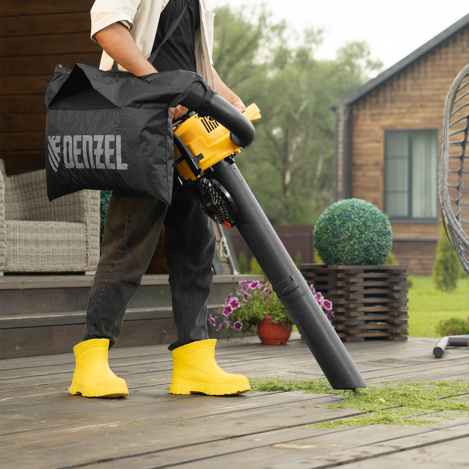 Воздуходувка-пылесос бензиновая GL-260, 26 см3, 1 л.с. Denzel