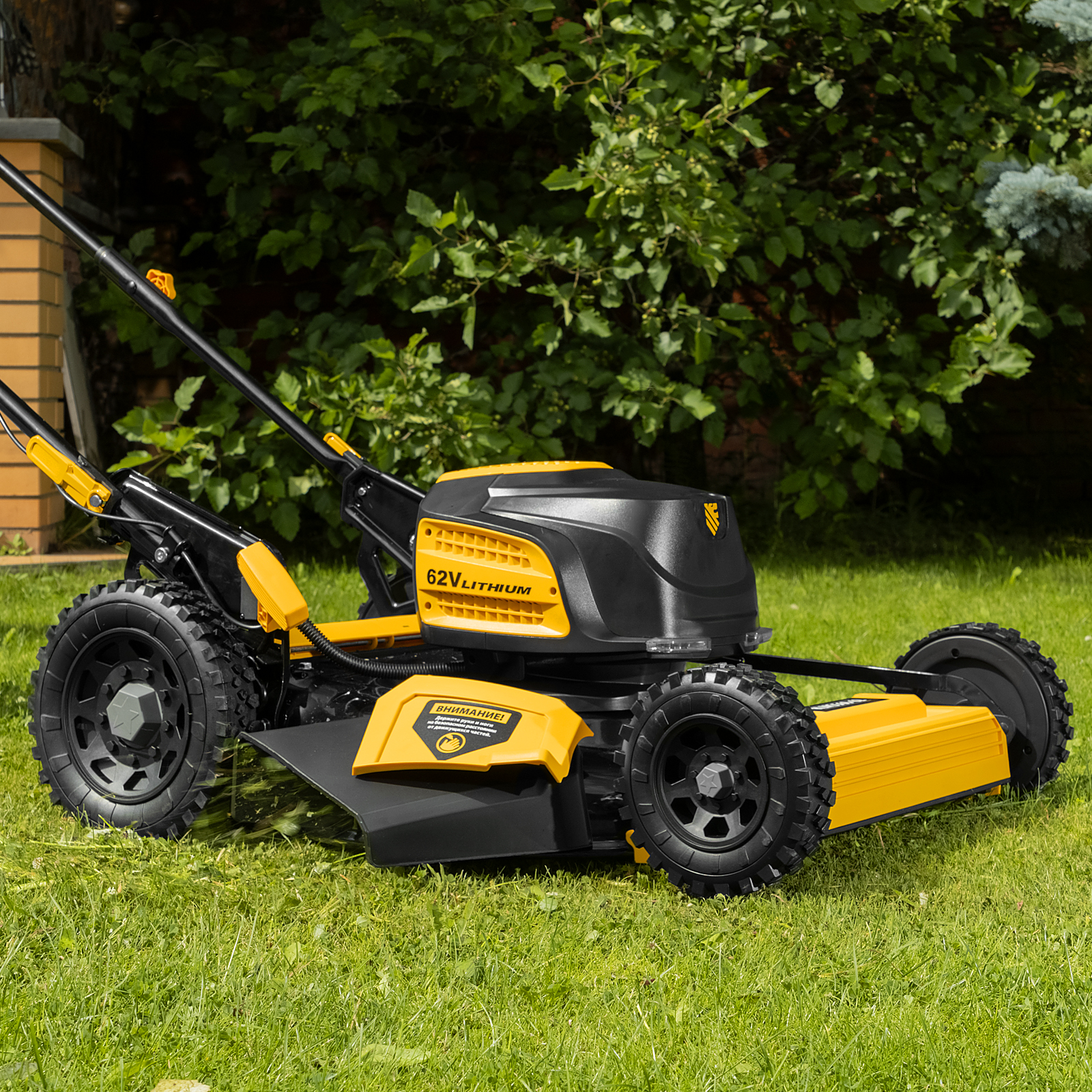 Газонокосилка аккумуляторная бесщет., RLMS560-62, привод, 560 мм, Li-ion, 62В Denzel