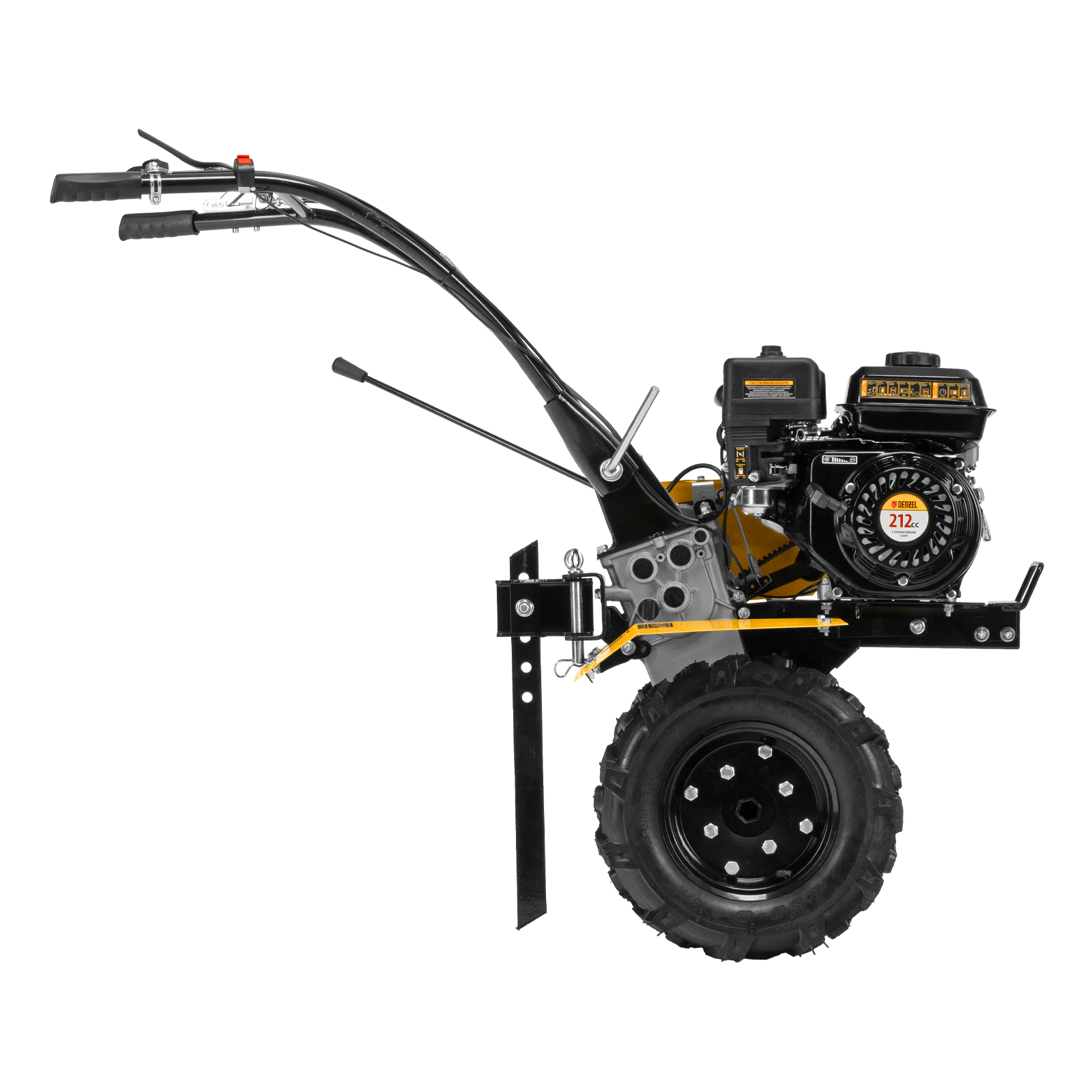 Мотоблок DPT-170, 7 л.с., ремен.сцеп, шир 85 см, глуб 35 см,фрез 3х3,ШОМ,скор 2В/1Н,кол 8" Denzel