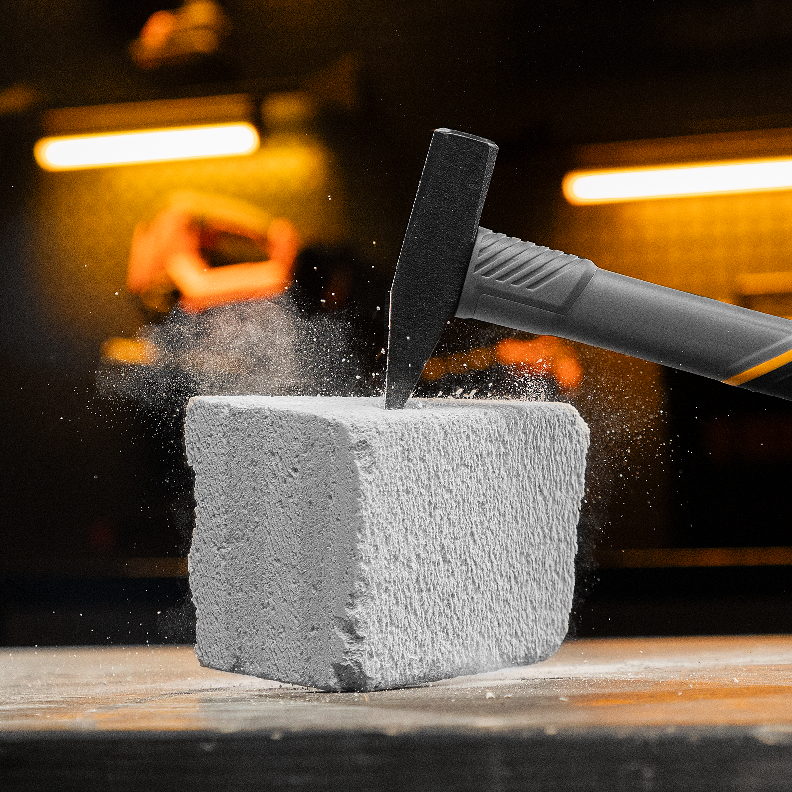 Молоток слесарный, 300 г, кованый, фибергласовая рукоятка c TPR покрытием Denzel