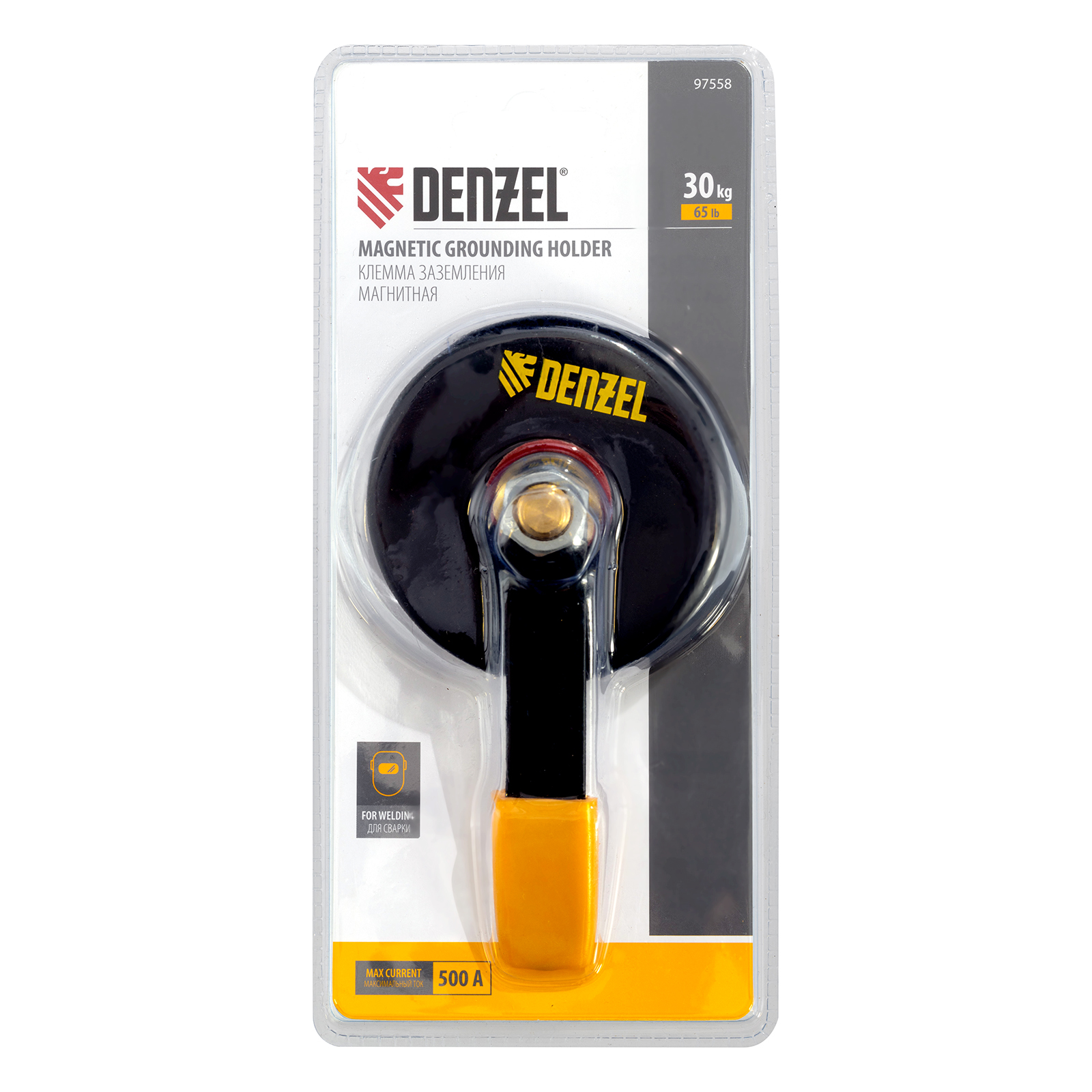 Клемма заземления магнитная для сварочных работ 65 LB Denzel