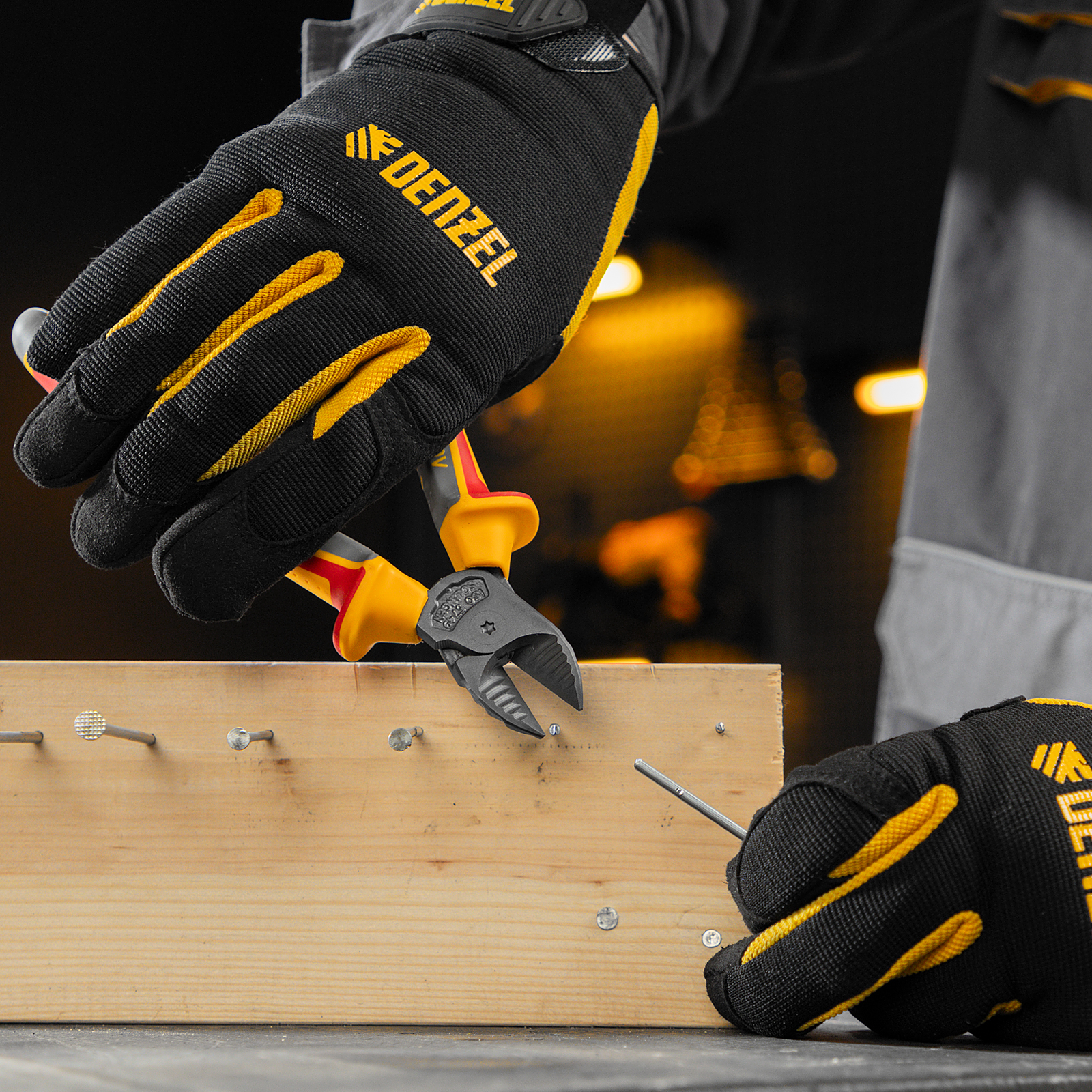 Бокорезы, диэлектрические рукоятки, до 1000 В, трехкомпонентные рукоятки, 180 мм Denzel