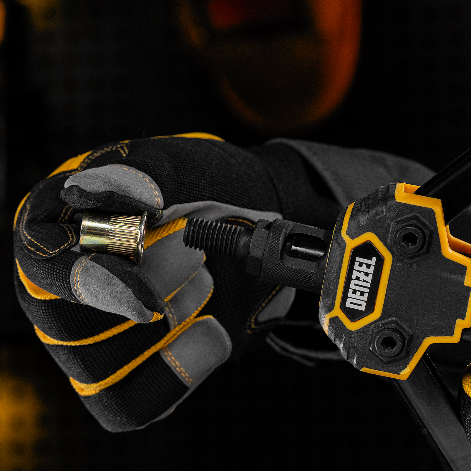 Заклепки резьбовые, стальные, оцинкованные, М12, пластиковый кейс, 25 шт. Denzel