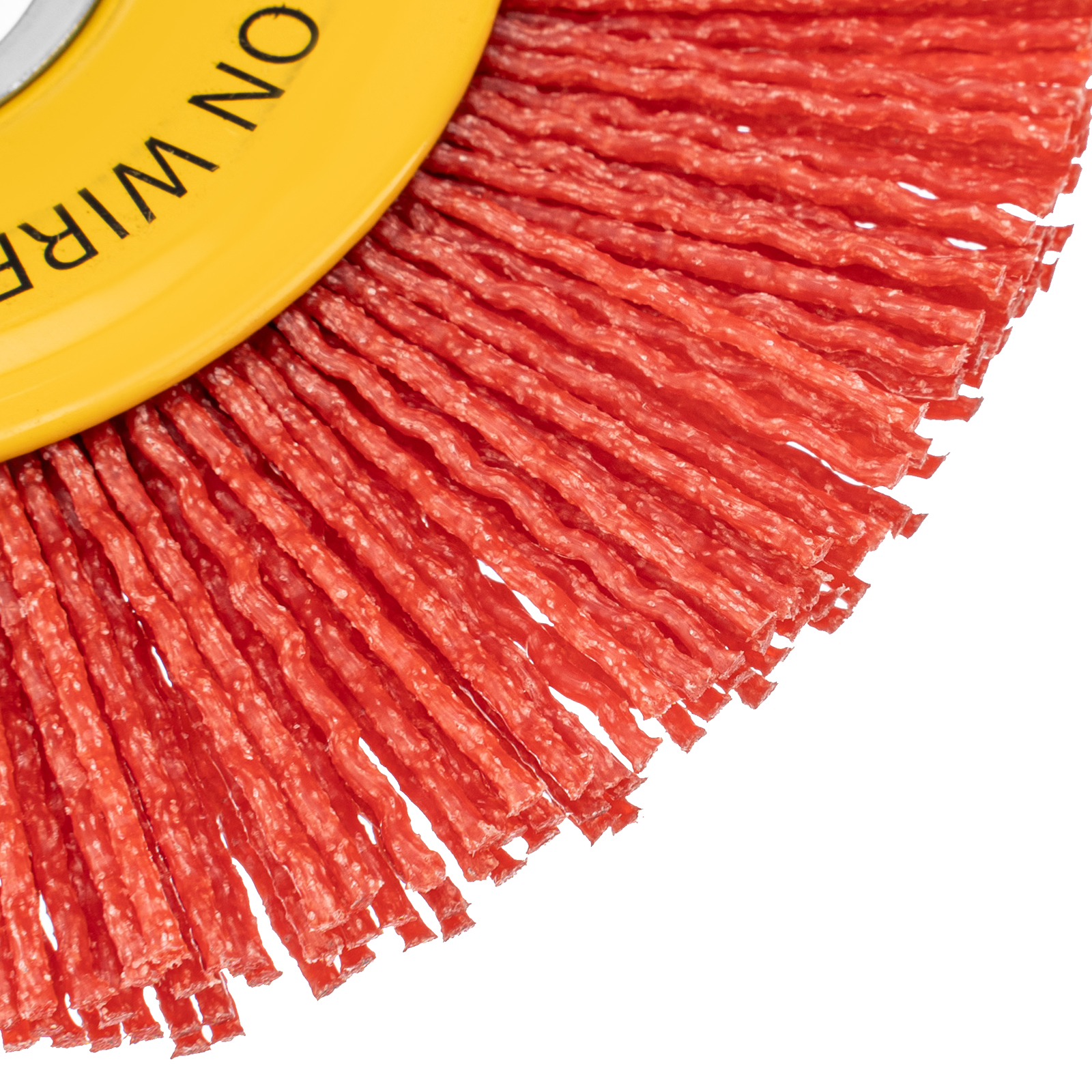 Щетка для УШМ, 125 мм, Плоская, нейлоновая щетина, посадка 22,2 мм Denzel