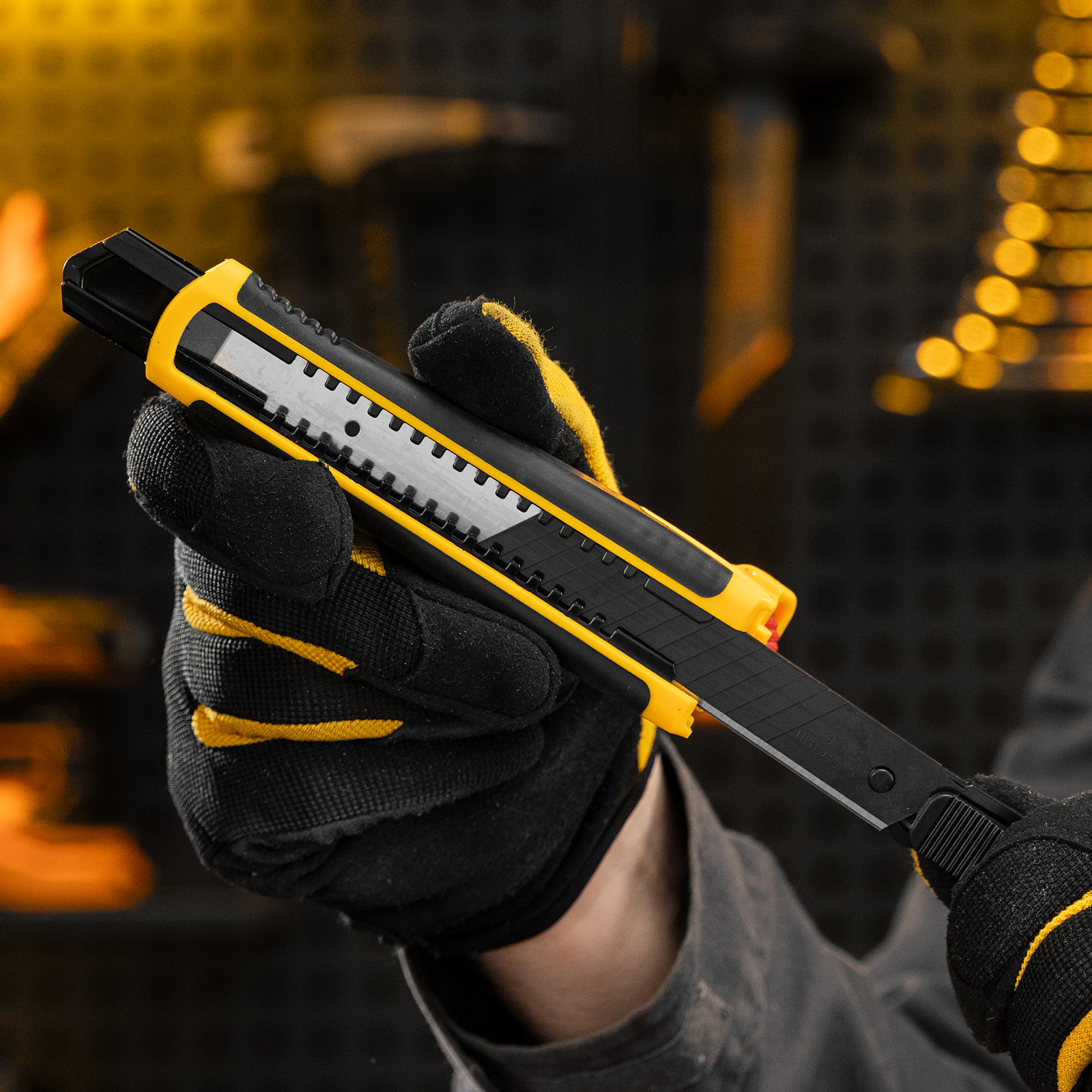 Лезвия, 18 мм, сталь SK4 - 0,5 мм, супер острые, многосегментные, 5 штук Denzel