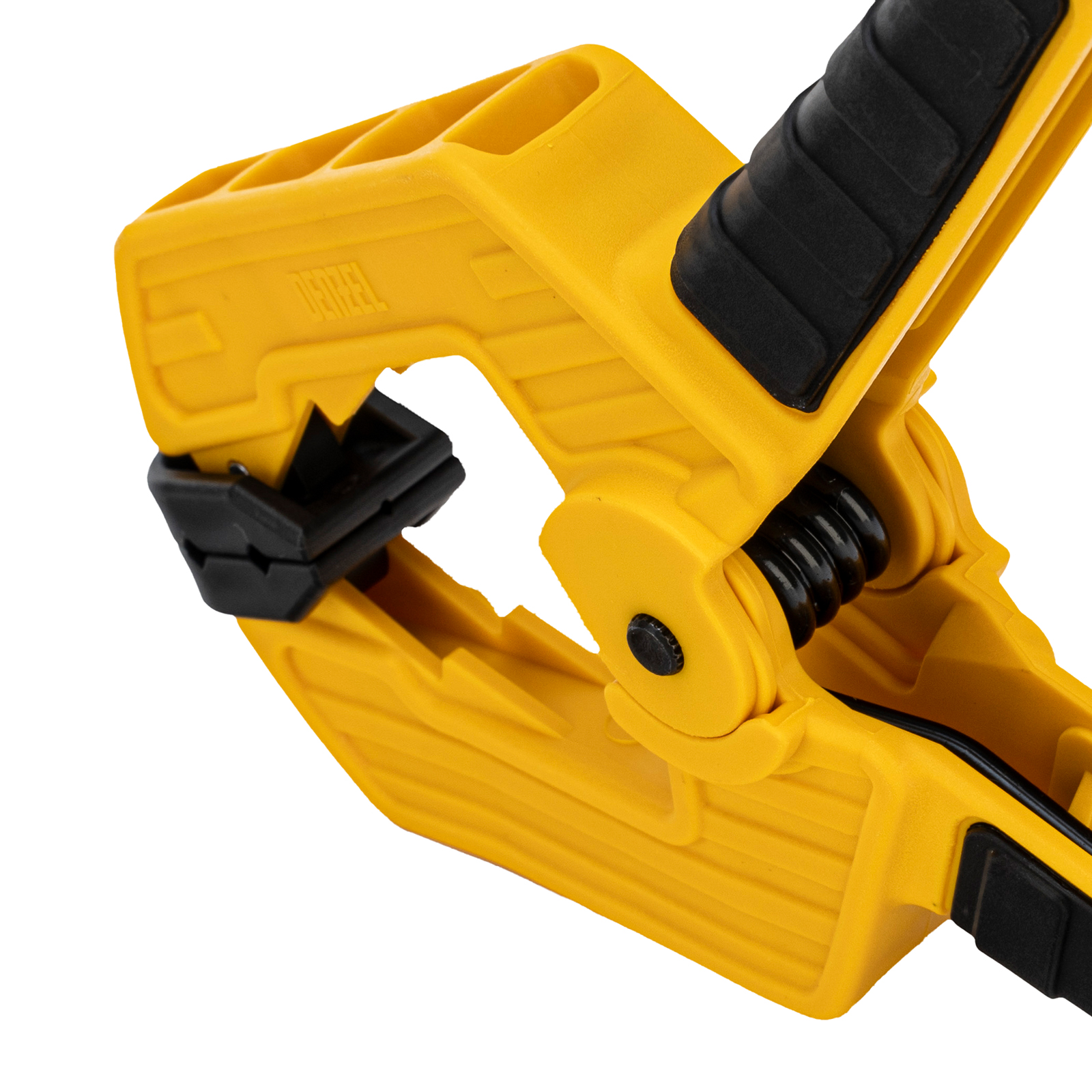 Струбцина клещеобразная, усиленная 80 х 60 мм, двухкомпонентные рукоятки Denzel