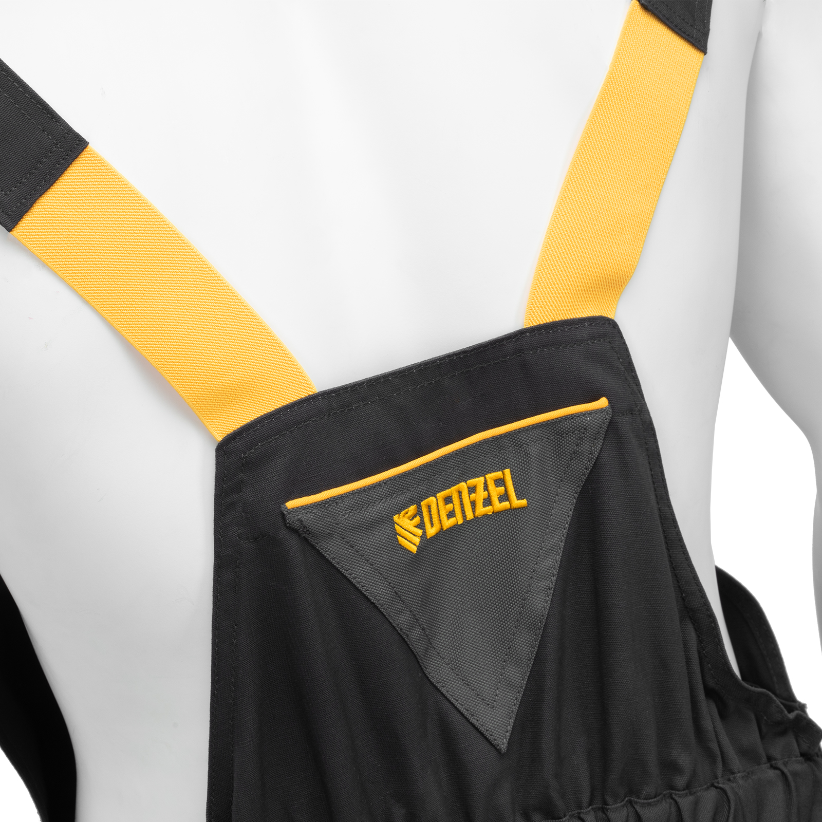 Полукомбинезон профессиональный рабочий, 65% полиэстер 35% хлопок, L Denzel