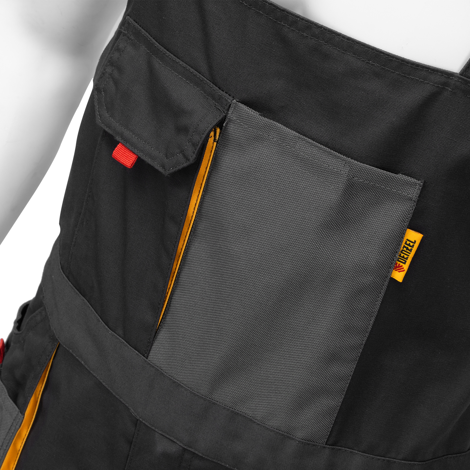 Полукомбинезон профессиональный рабочий, 65% полиэстер 35% хлопок, L Denzel