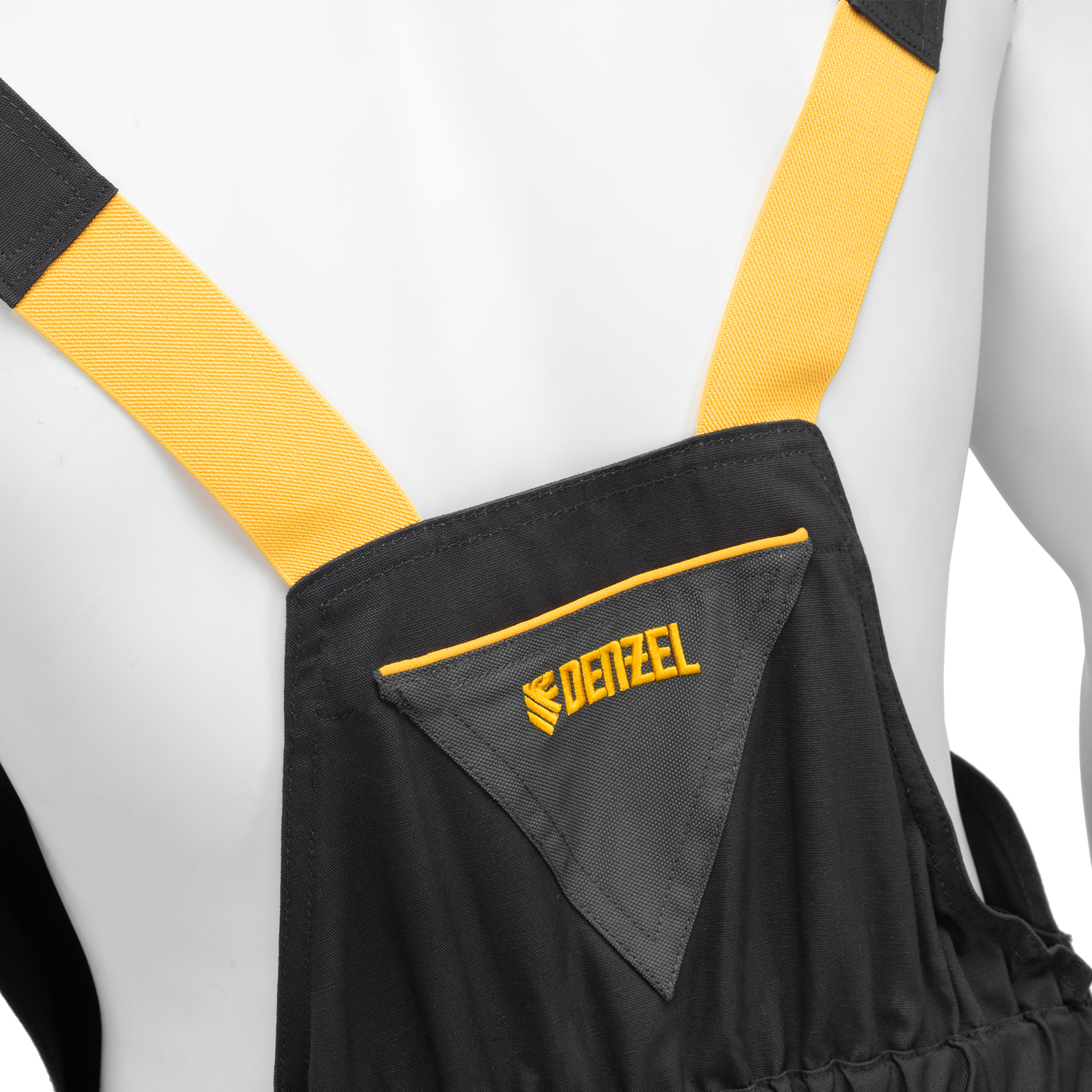 Полукомбинезон профессиональный рабочий, 65% полиэстер 35% хлопок, XL Denzel